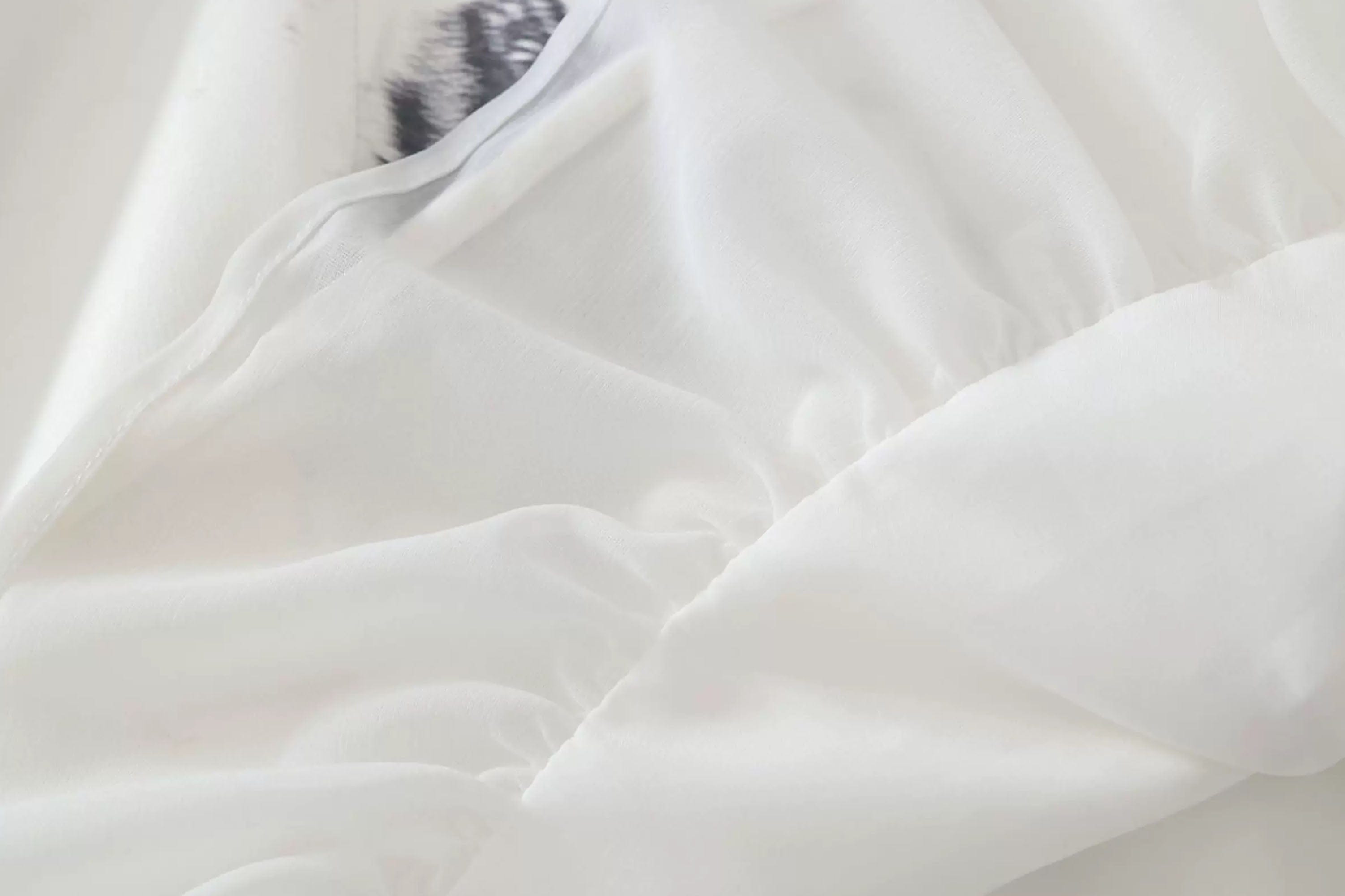 CESTNOUS Graffiti Mesh-Trim Slip Dress