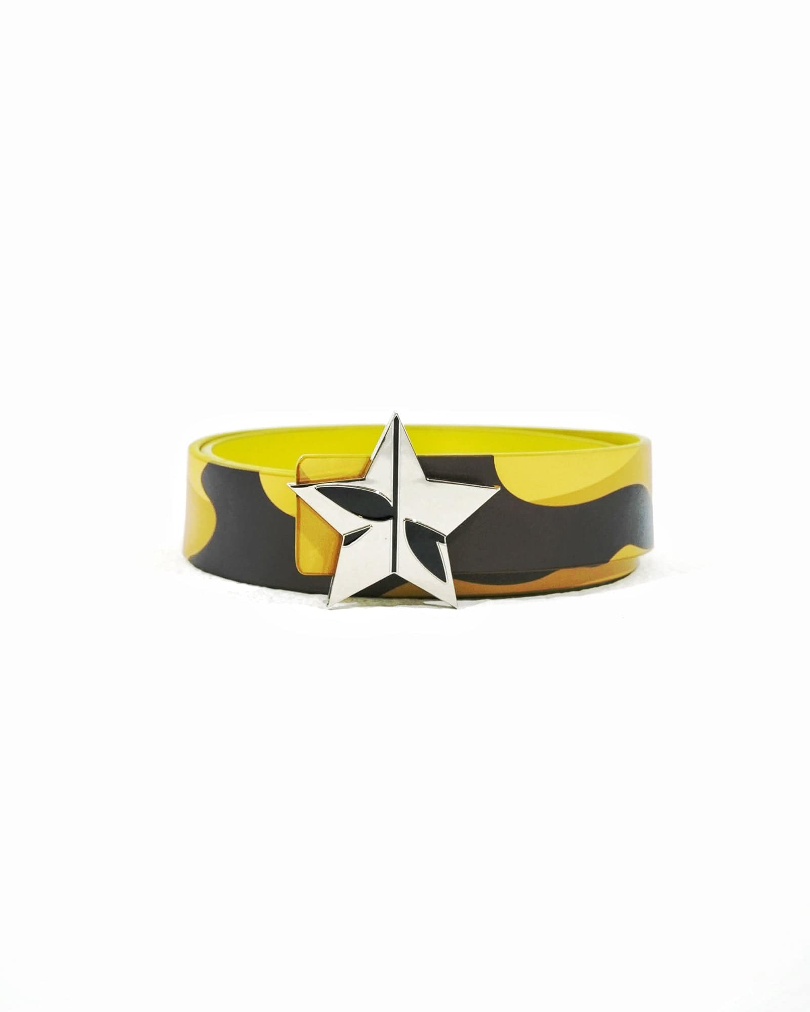 SCHWARZGOLD Star Buckle Camo Leather Belt