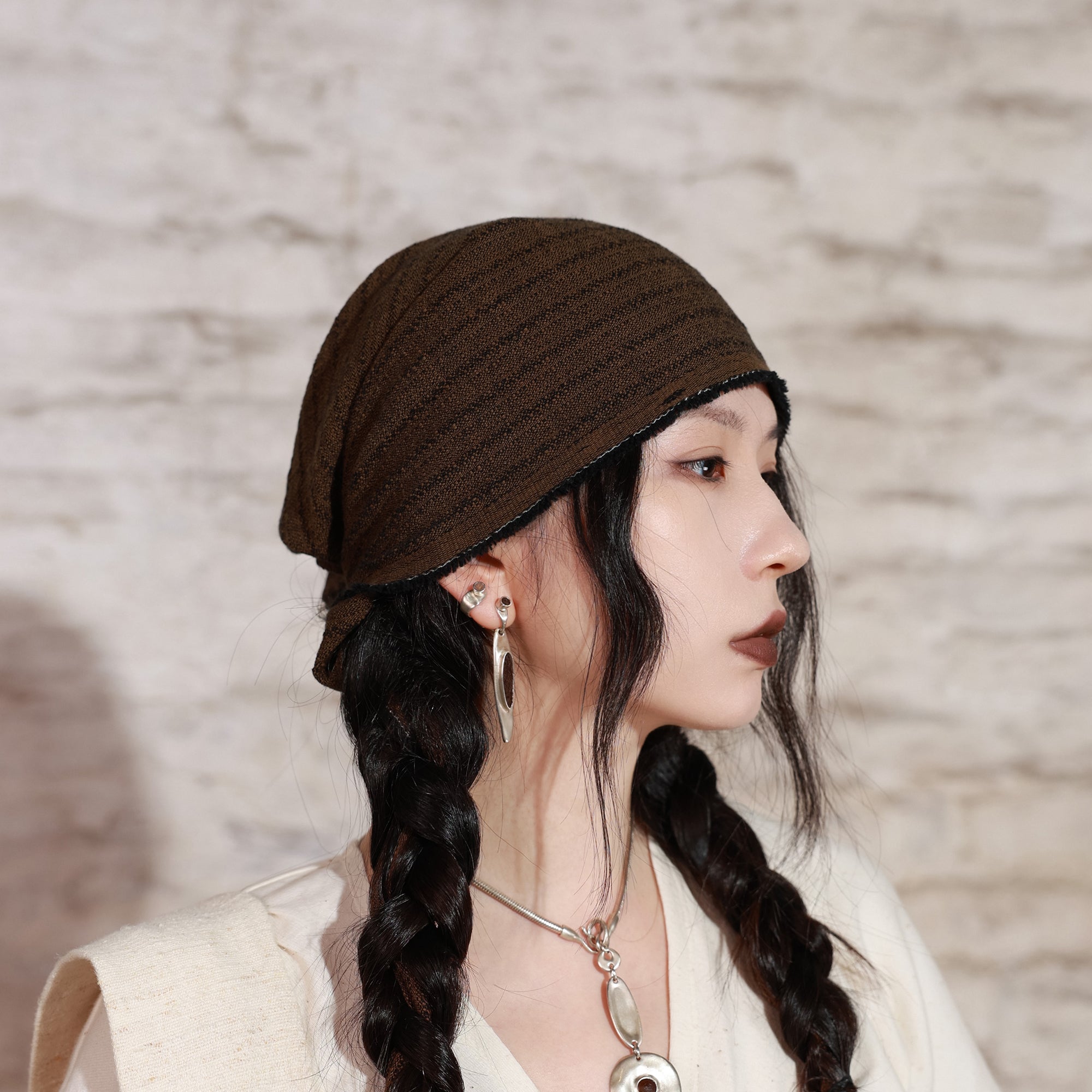 INCH LIM Striped Multi-Way Scarf Top