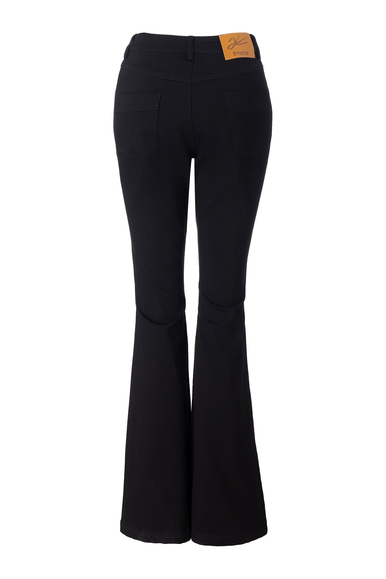 EMOHA Curve Studded Flared Jeans