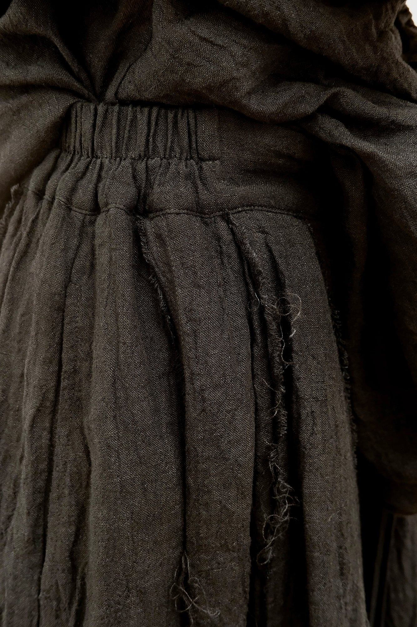 INCH LIM Crinkled Linen Pleated Skirt Pants