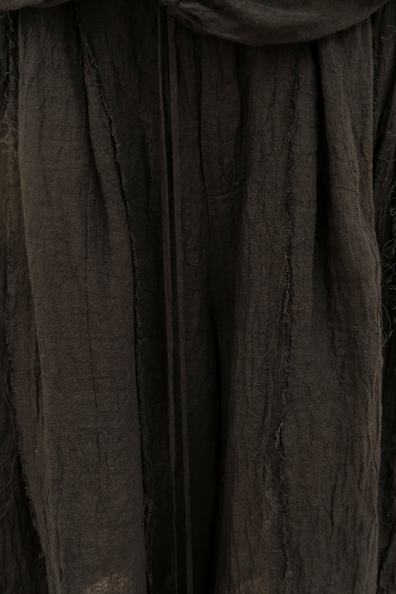 INCH LIM Crinkled Linen Pleated Skirt Pants