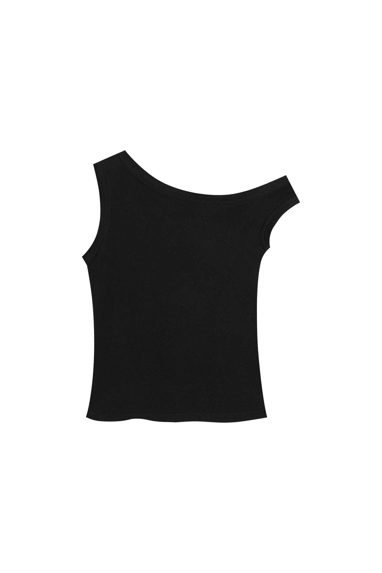 FAYCHUI Asymmetrical Pearl Studded Tank Top