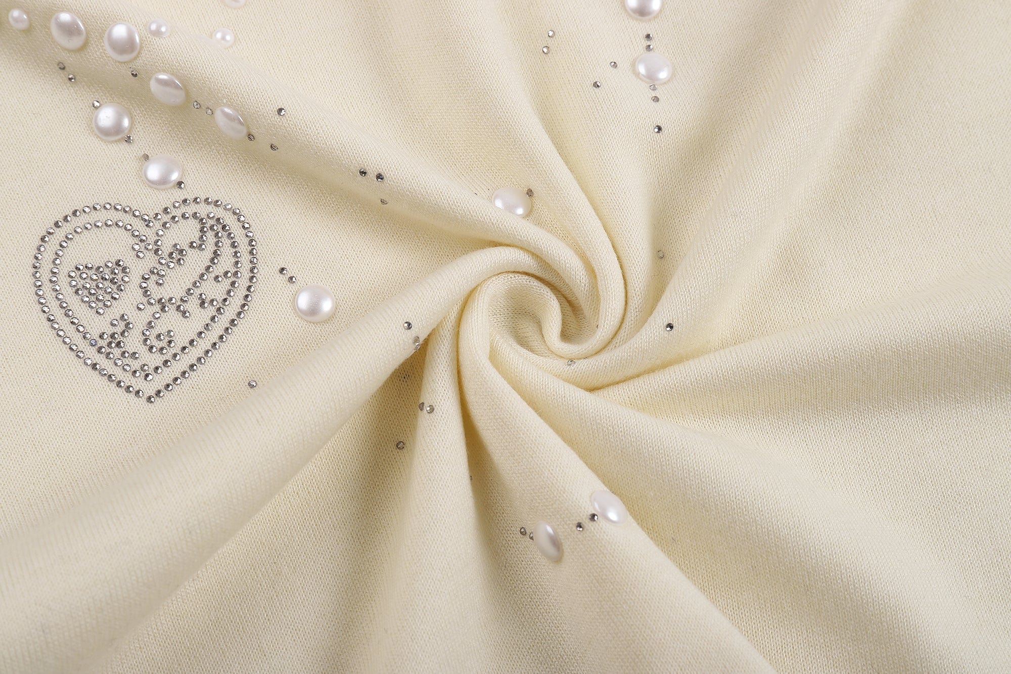 FAYCHUI Asymmetrical Pearl Studded Tank Top