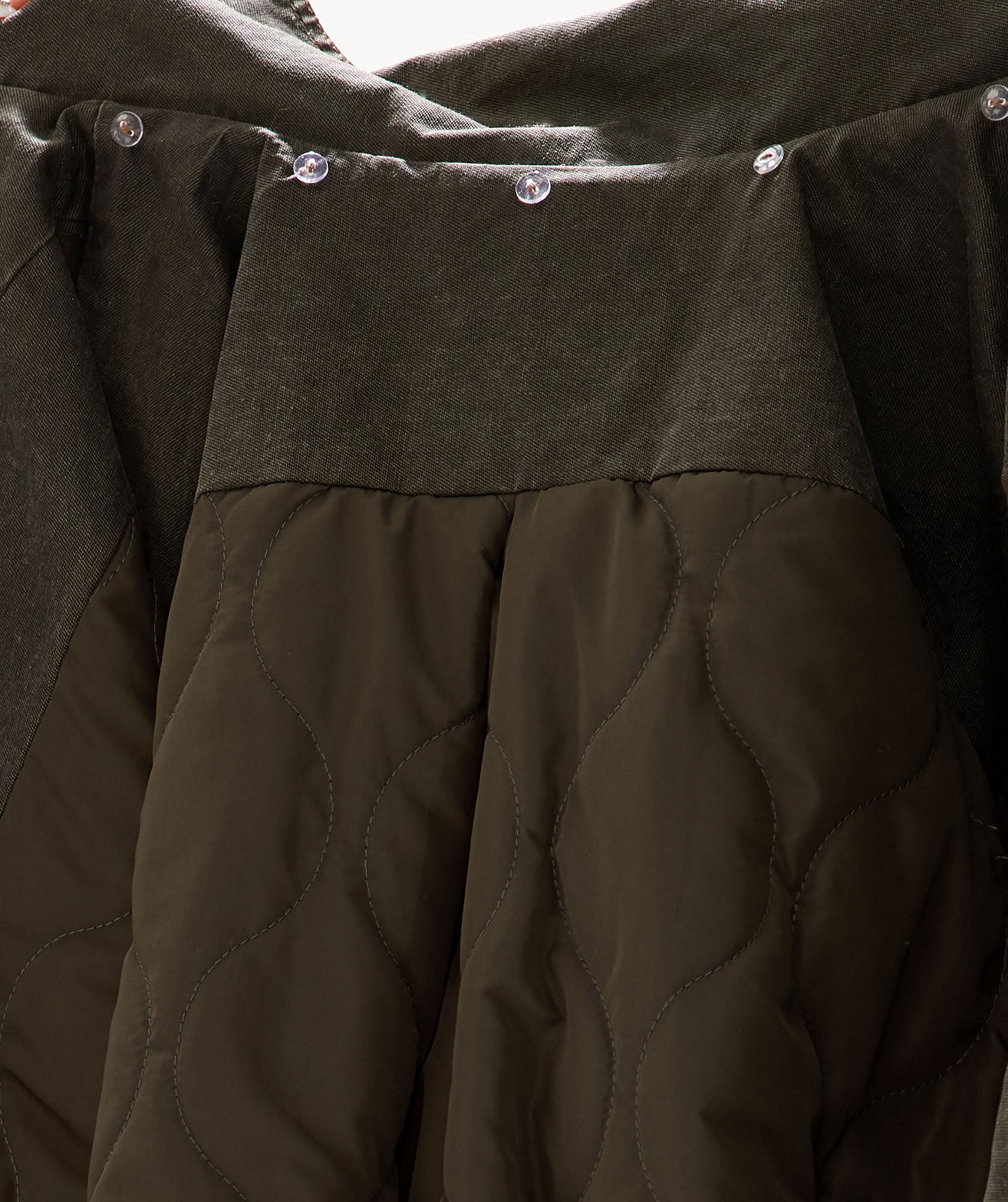 CYGNENOYR Detachable-Collar Washed Panel Jacket