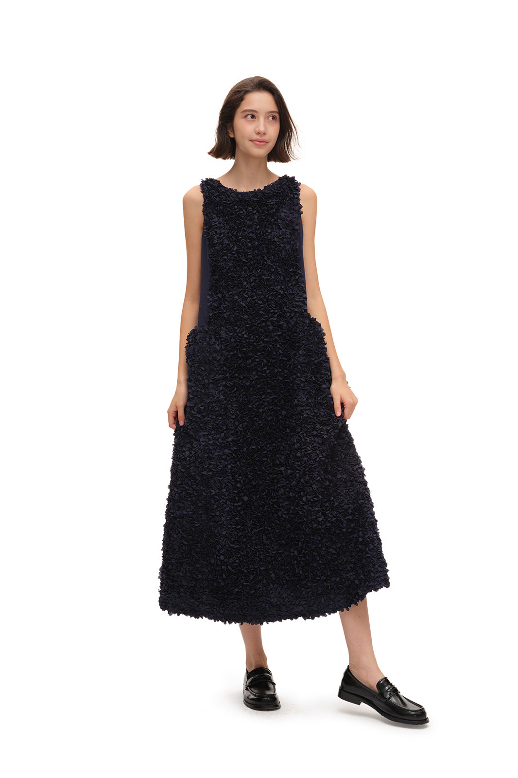 CHICCHICK Floral Petal-Embroidered Dress