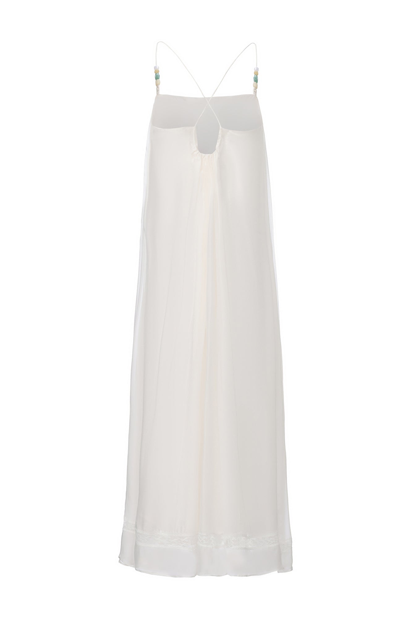 VERSION9 Beaded Strap Ruched Maxi Dress