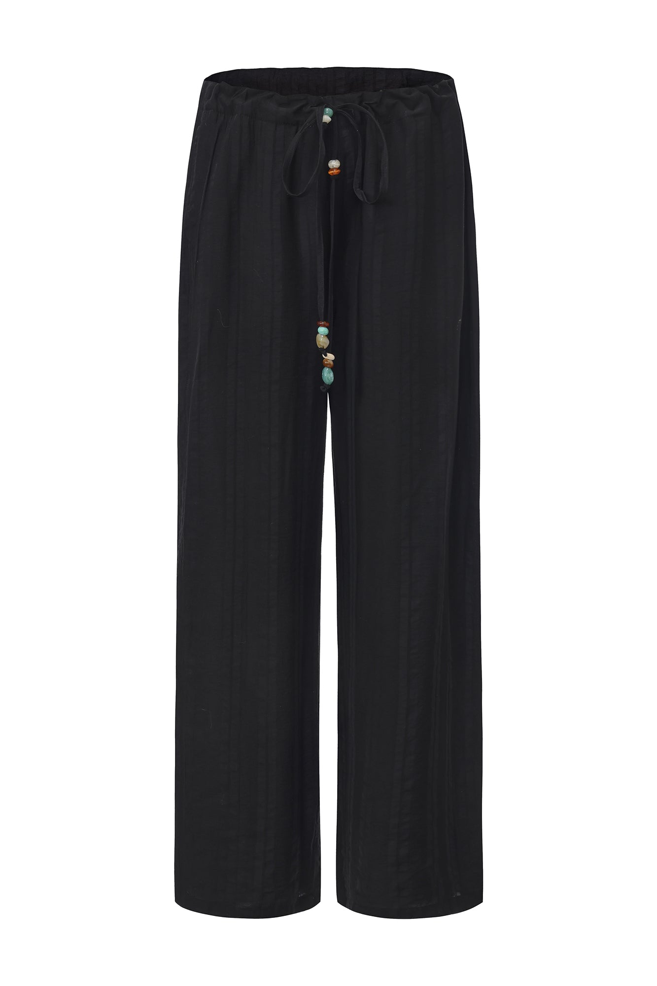VERSION9 Beaded Drawstring Wide-Leg Pants