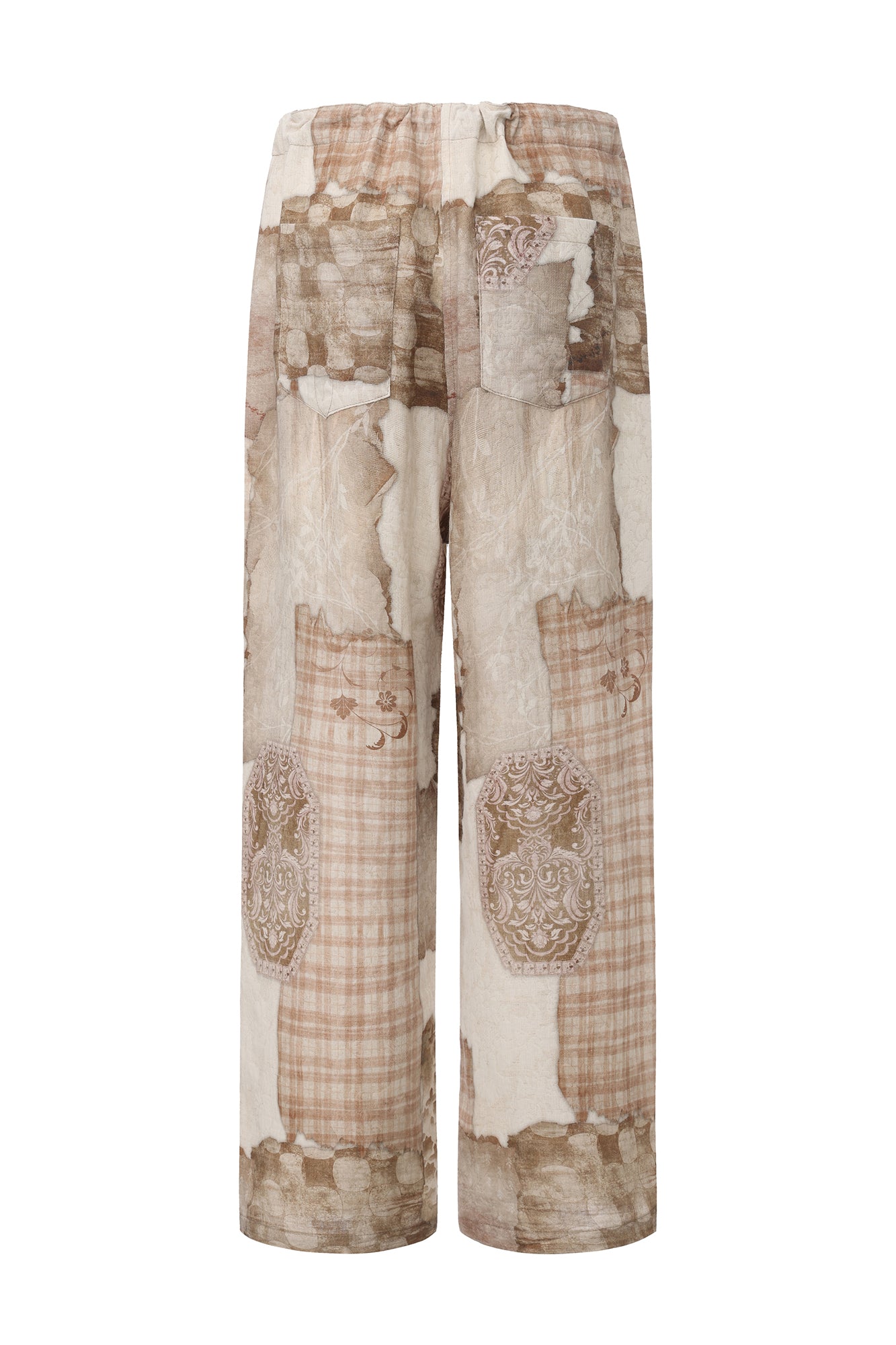 VERSION9 Beaded Drawstring Wide-Leg Pants