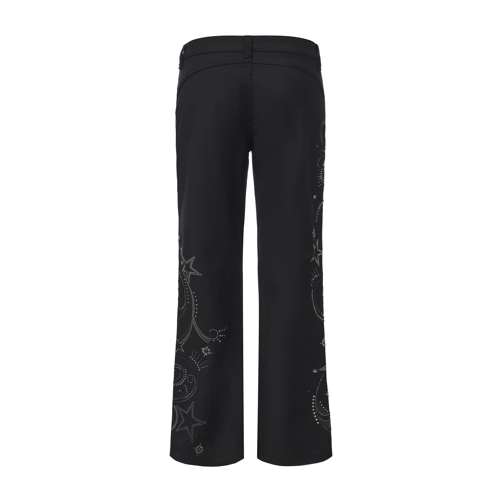 FAYCHUI Diamond Studded Flared Pants