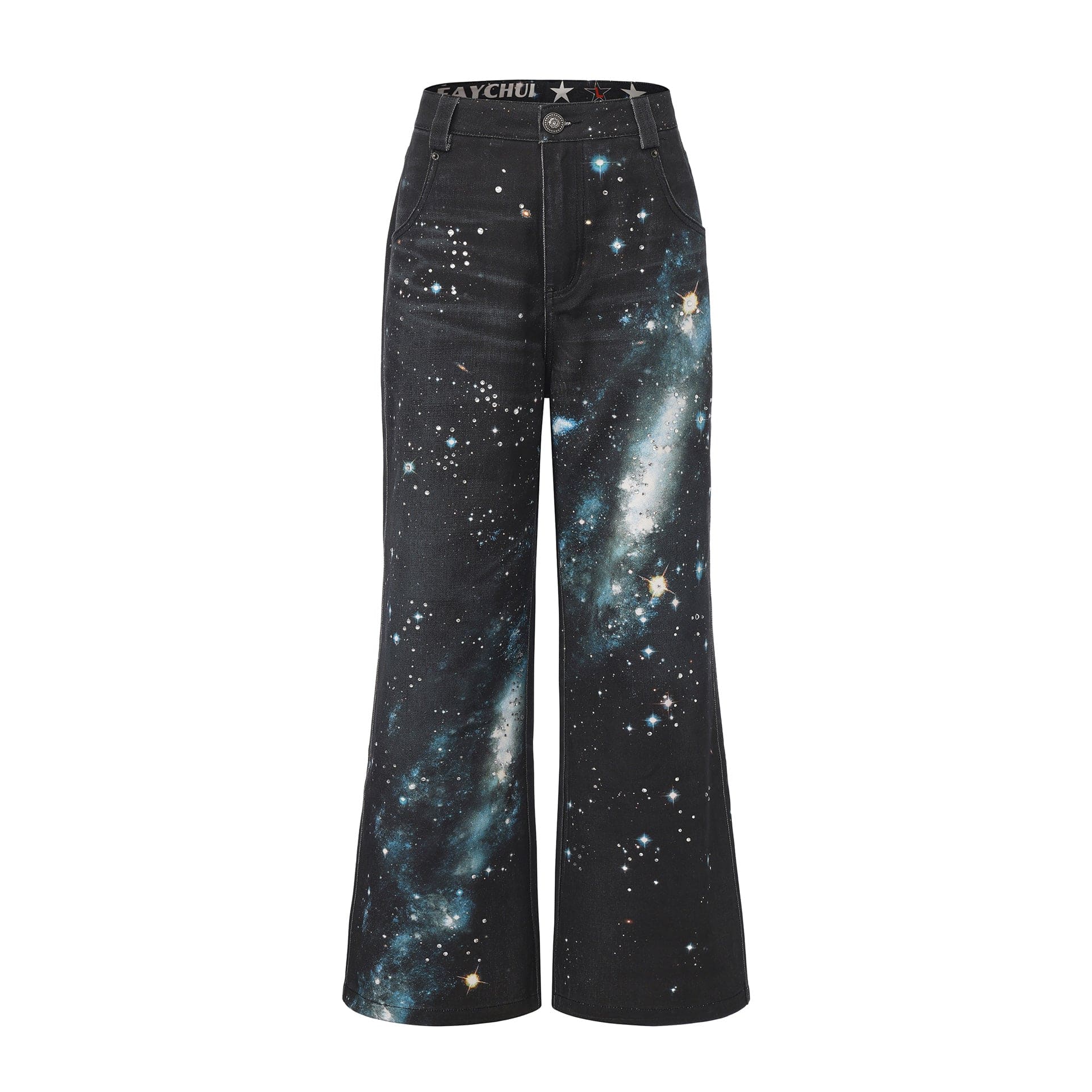 FAYCHUI Galaxy Glow Diamond Jeans