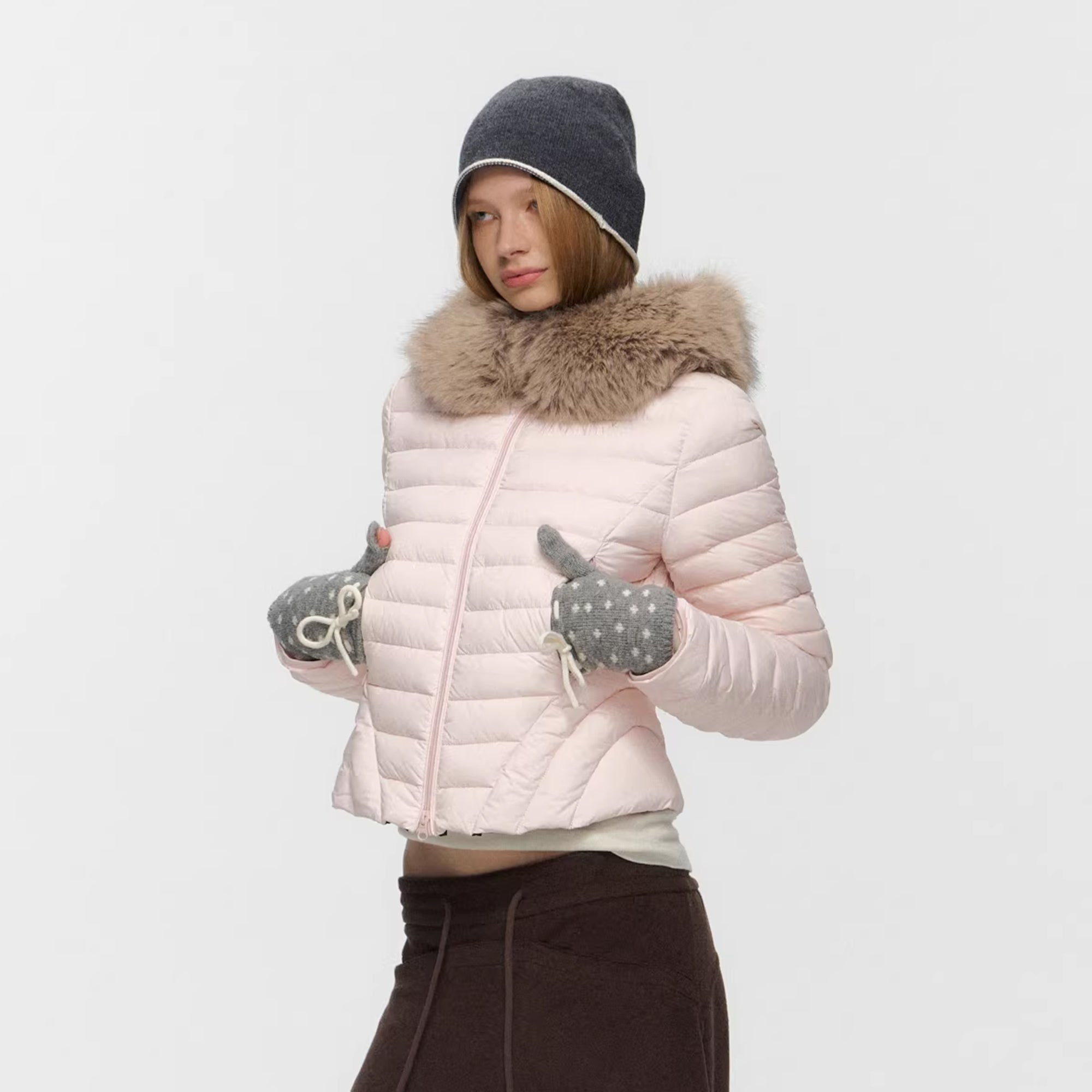 10AMSOTIIIIIIRED Detachable Faux-Fur Quilted Down Jacket