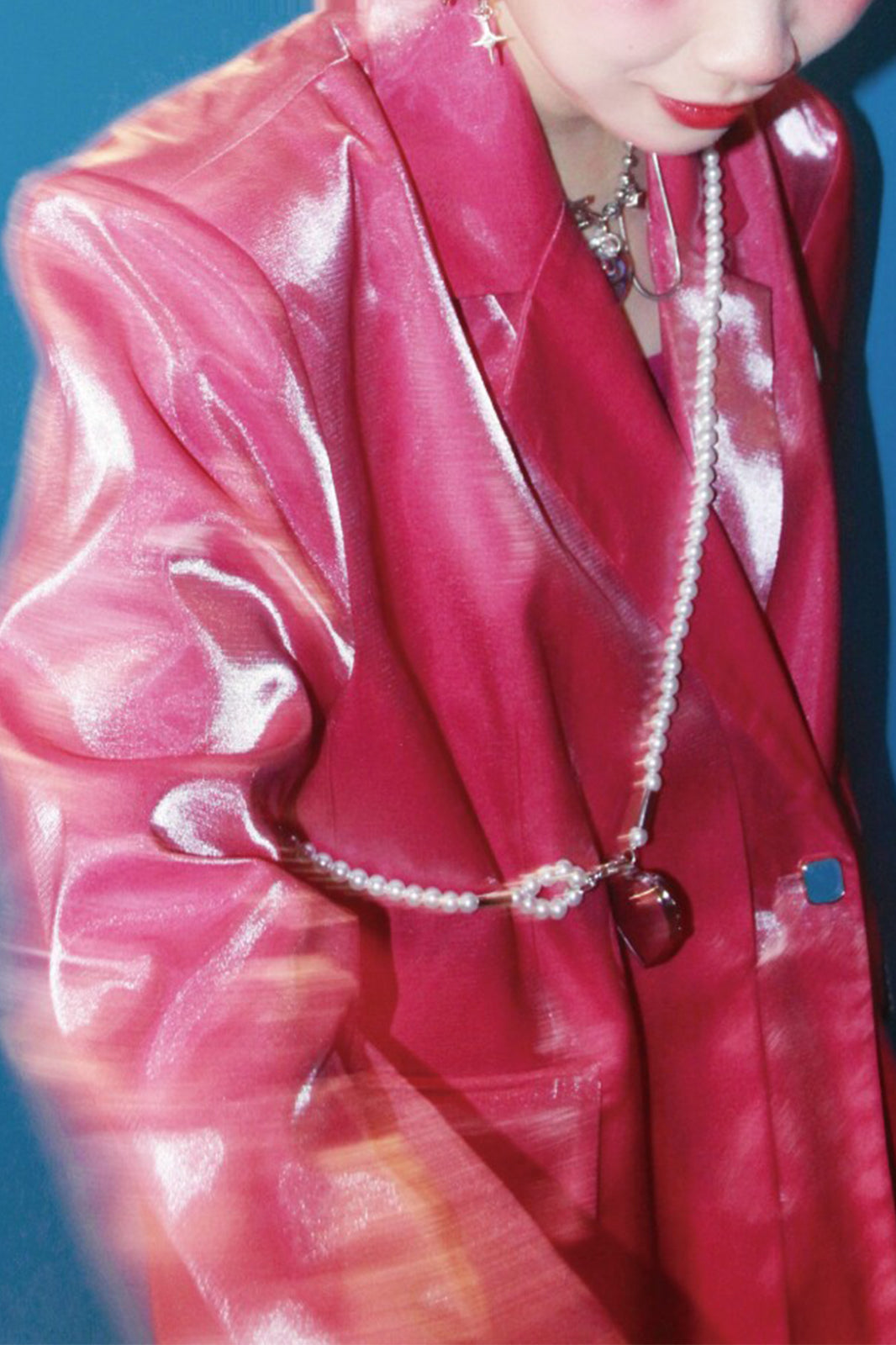 NOPMOB Retro Shimmery Oversized Blazer