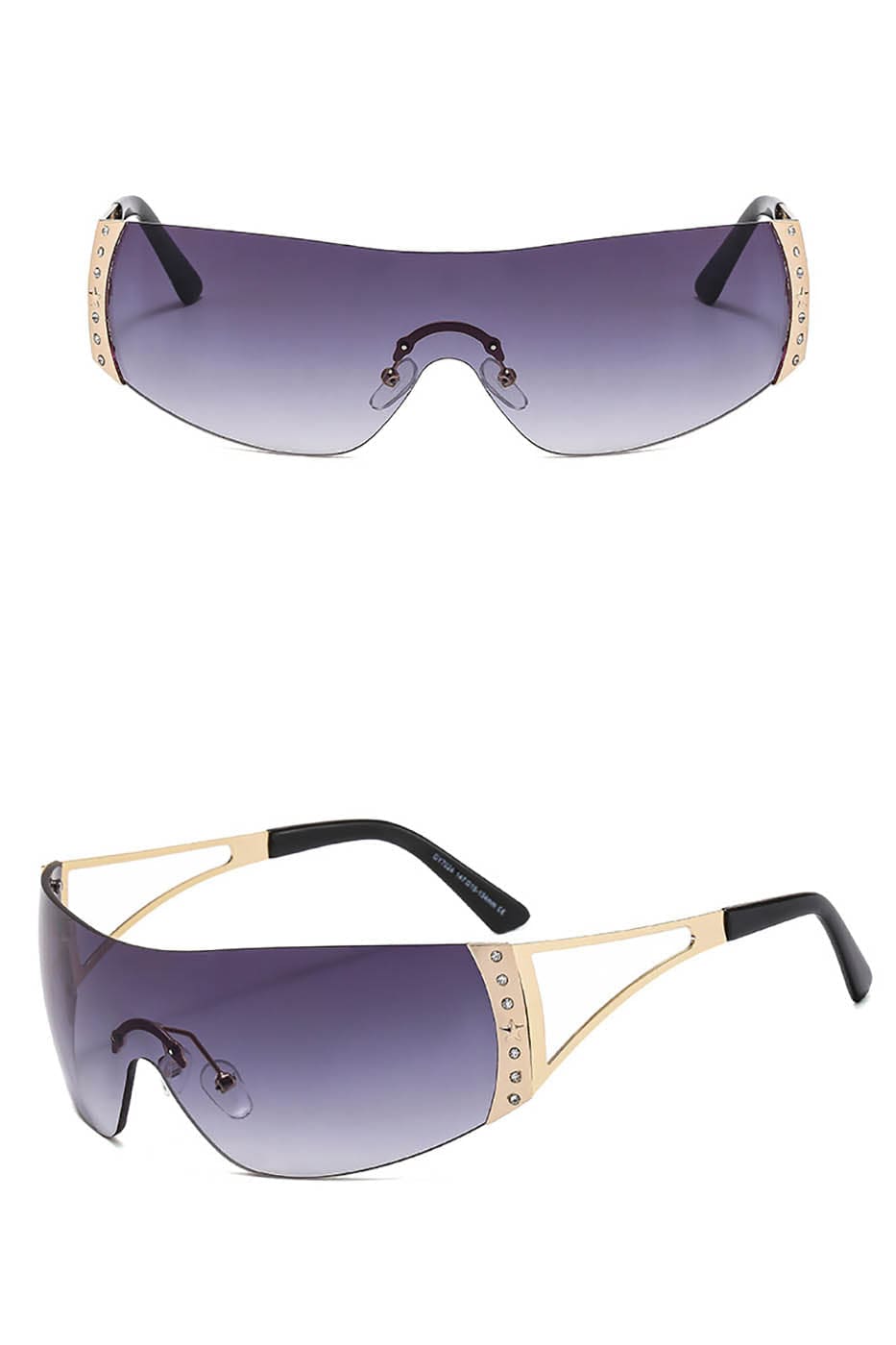 DAMAGE ASIA OPTICALS Rhinestone Frameless Sunglasses, premium urban and streetwear designers apparel on PROJECTISR.com, DAMAGE ASIA