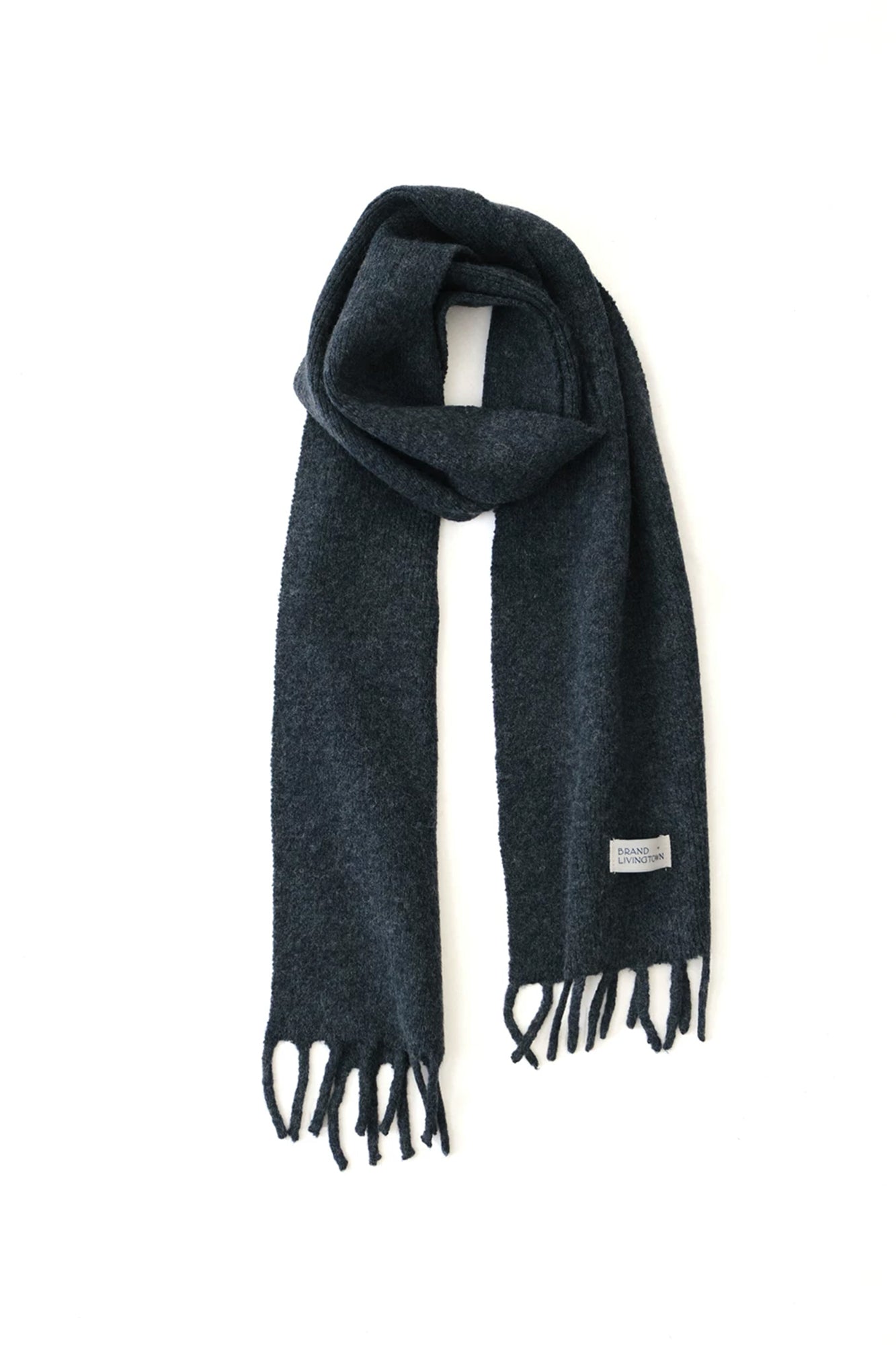 LIVINGTOWN Essential Wool-Blend Fringe Scarf