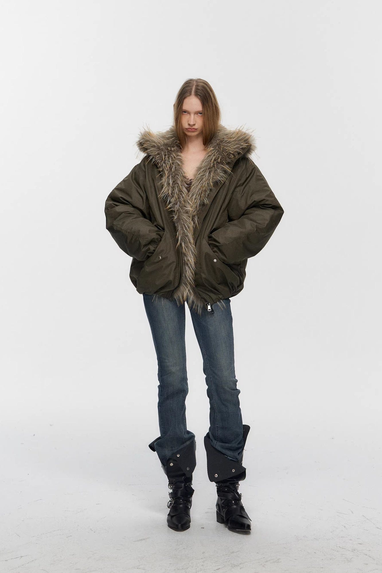 10AMSOTIIIIIIRED Water-Repellent Duck Down Puffer Jacket