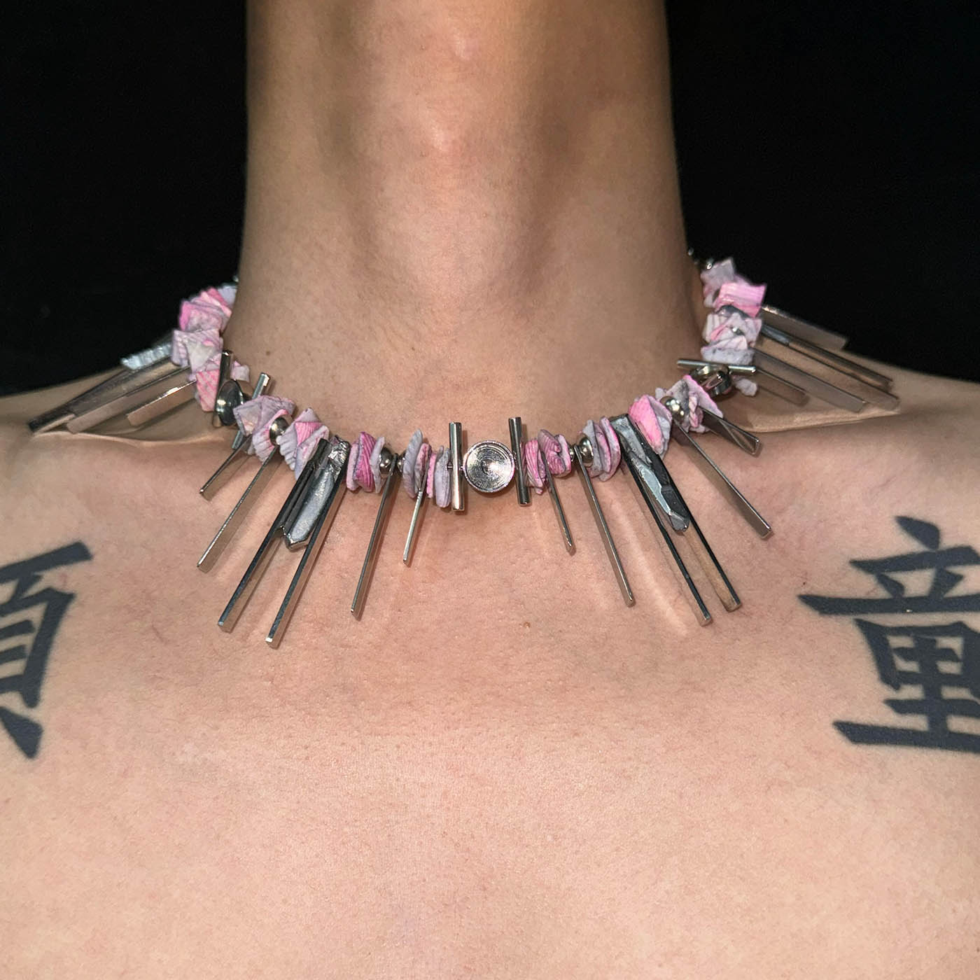 ILLUSORY The Gravity Shell Beaded Necklace, premium urban and streetwear designers apparel on PROJECTISR.com, ILLUSORY