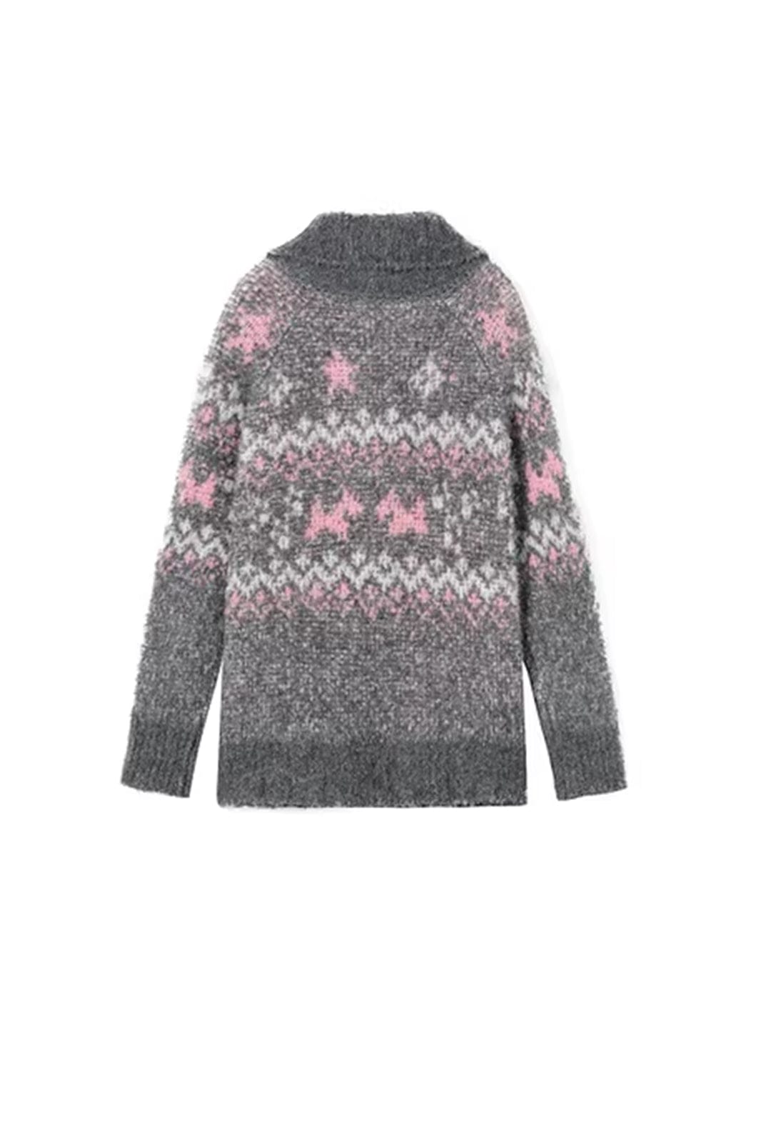 SOFITTE Labeled Fair Isle Bouclé Knit Cardigan