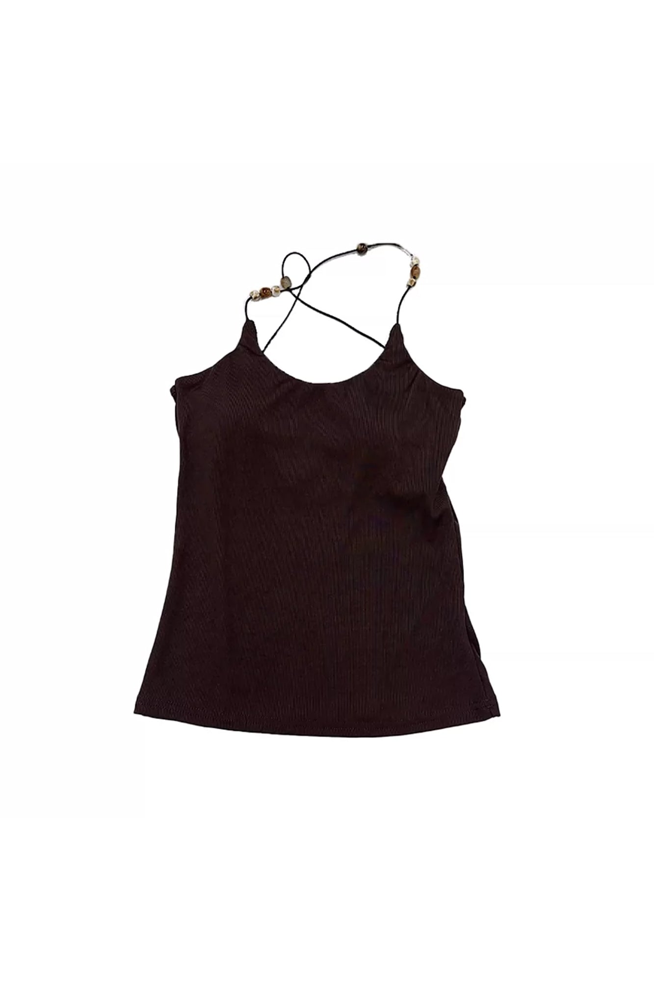 NOPMOB Shell Graphic Knit Top & Beaded Cami Set