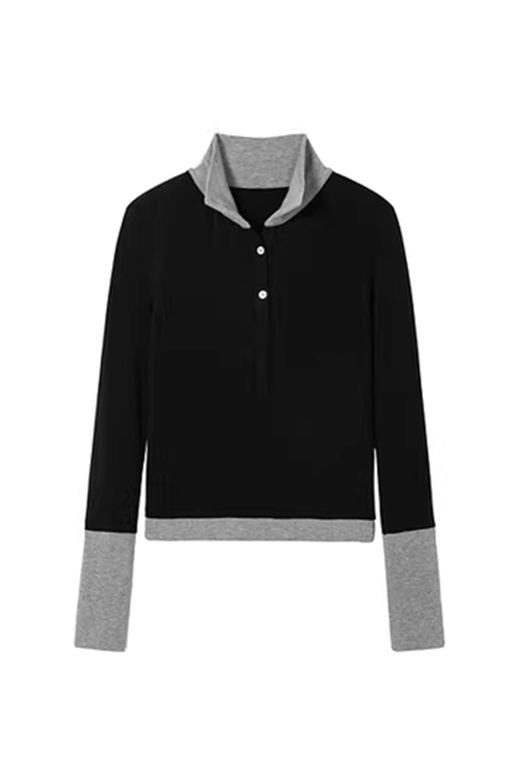 SOFITTE Collared Faux Layered Long-Sleeve Tee