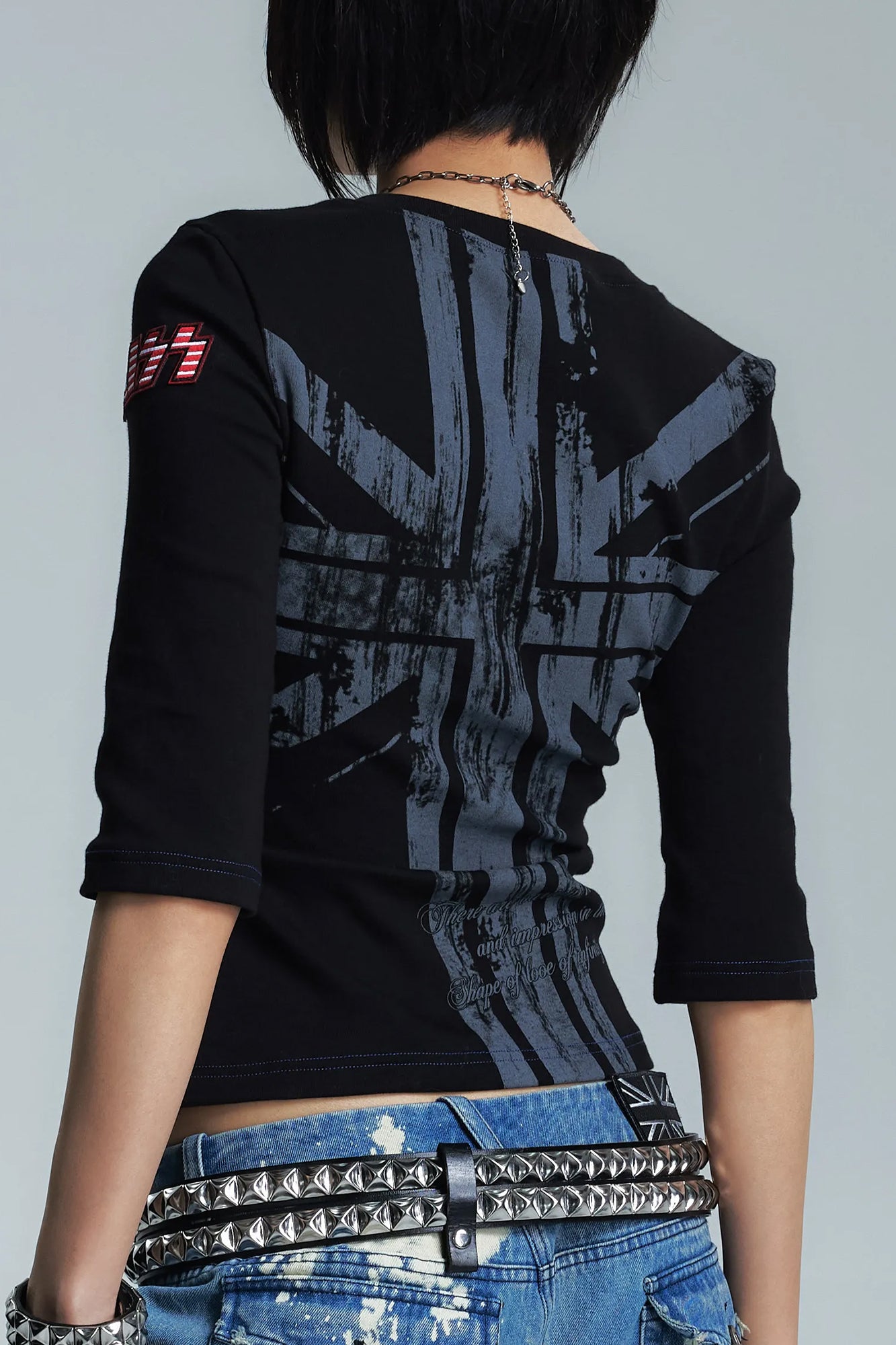 NONAME SPACE Union Jack Graphic Slim Tee