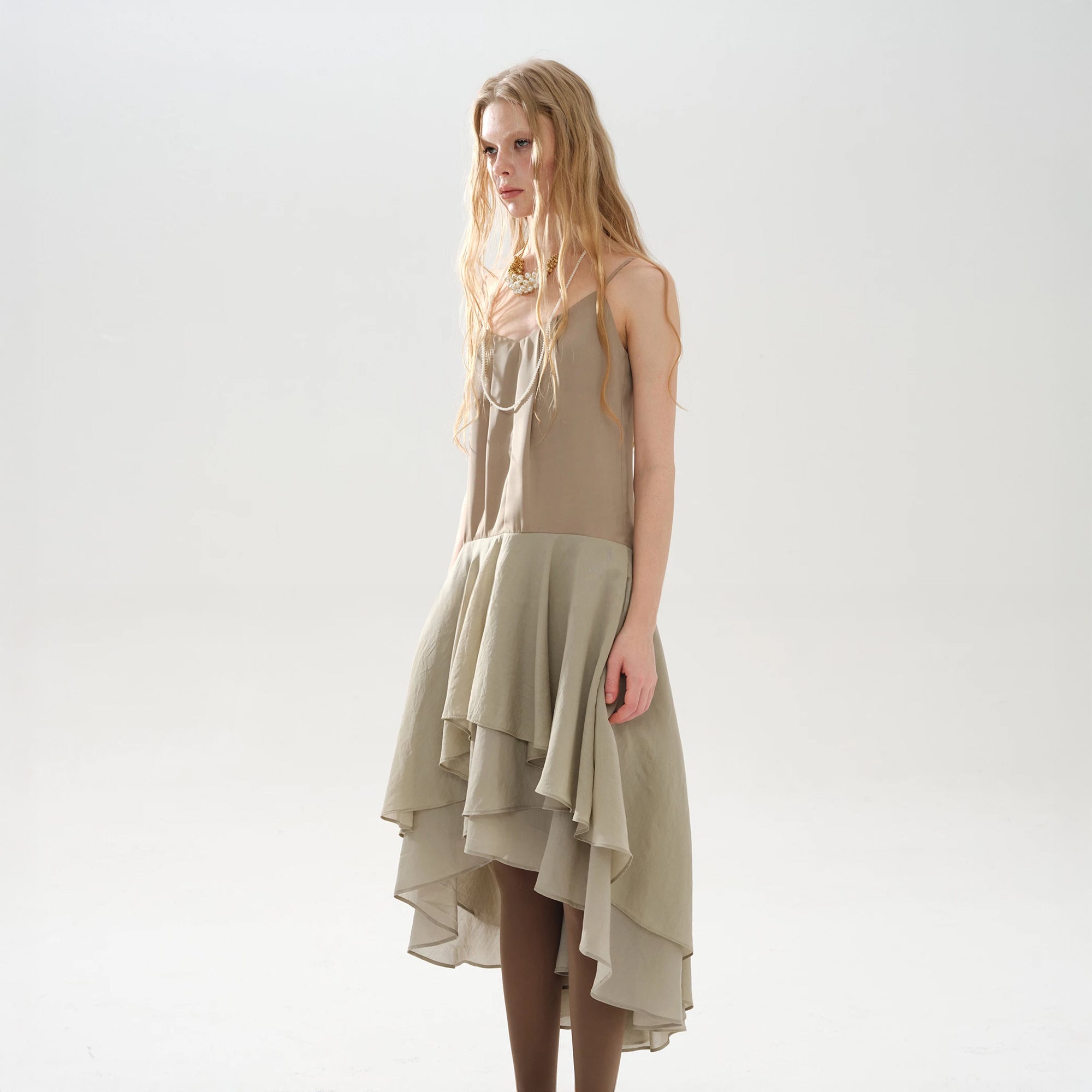 LAYERS Paneled Layered Slip Dress
