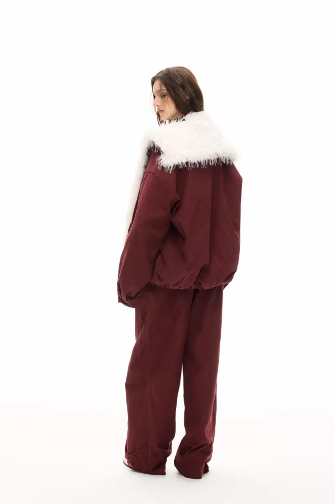 10AMSOTIIIIIIRED Detachable Faux-Fur Collar Puffer Jacket