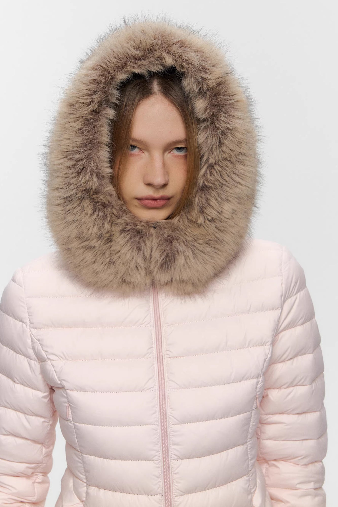 10AMSOTIIIIIIRED Detachable Faux-Fur Quilted Down Jacket
