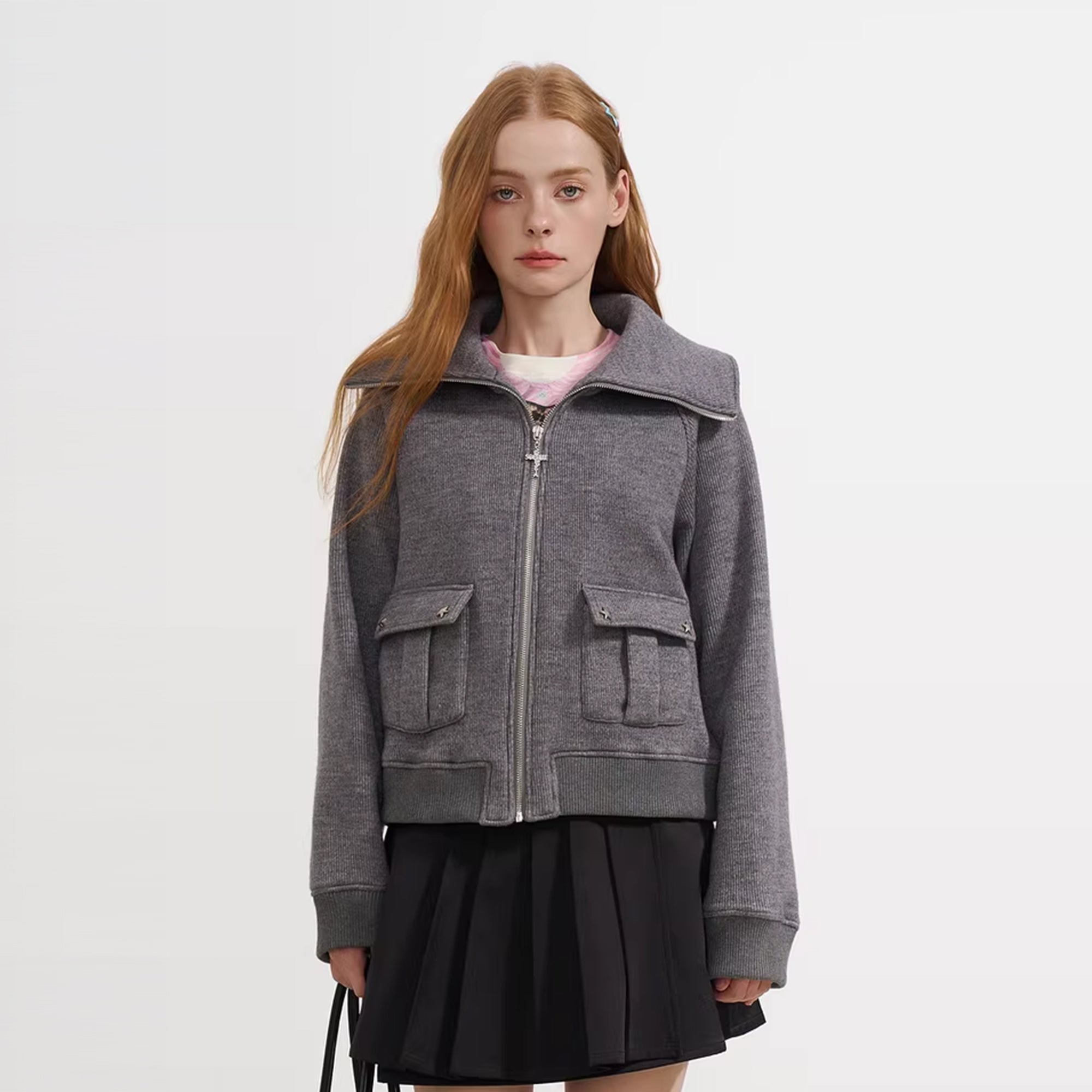 SOFITTE Utility Pockets Ribbed Jacket