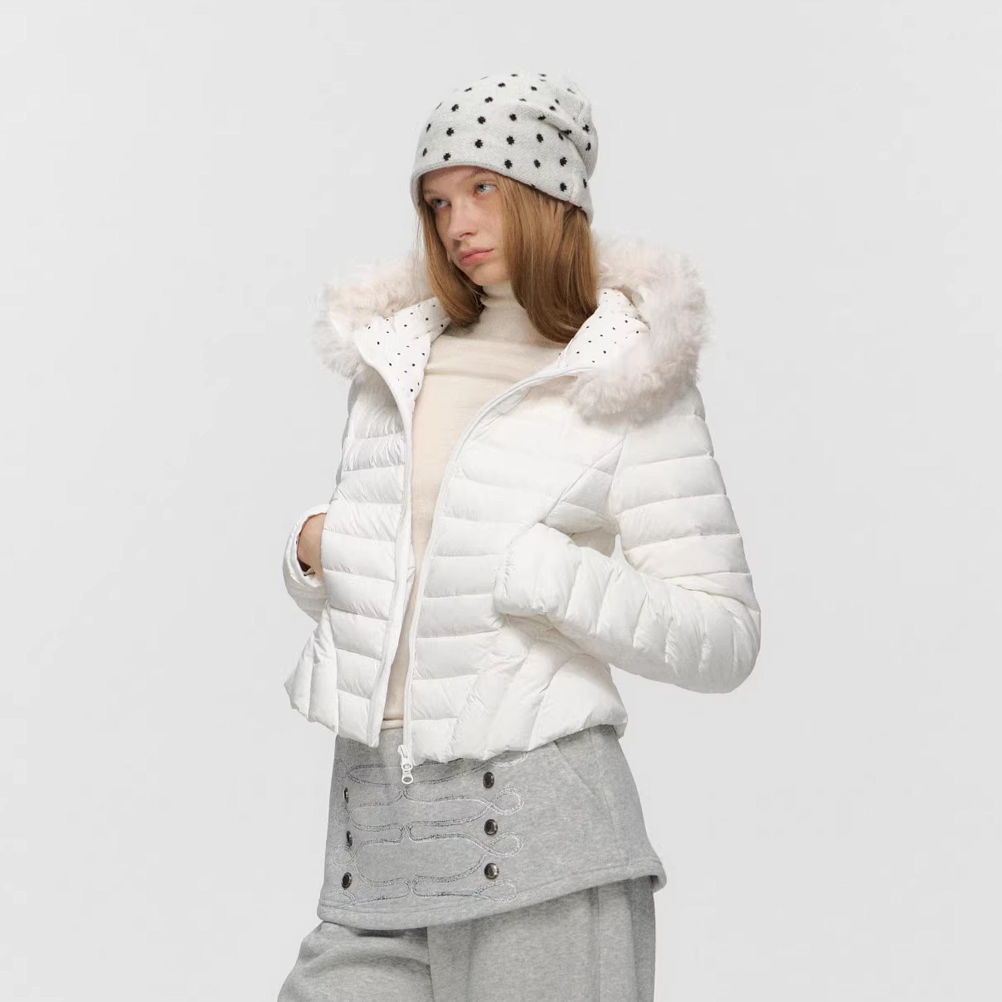 10AMSOTIIIIIIRED Detachable Faux-Fur Quilted Down Jacket