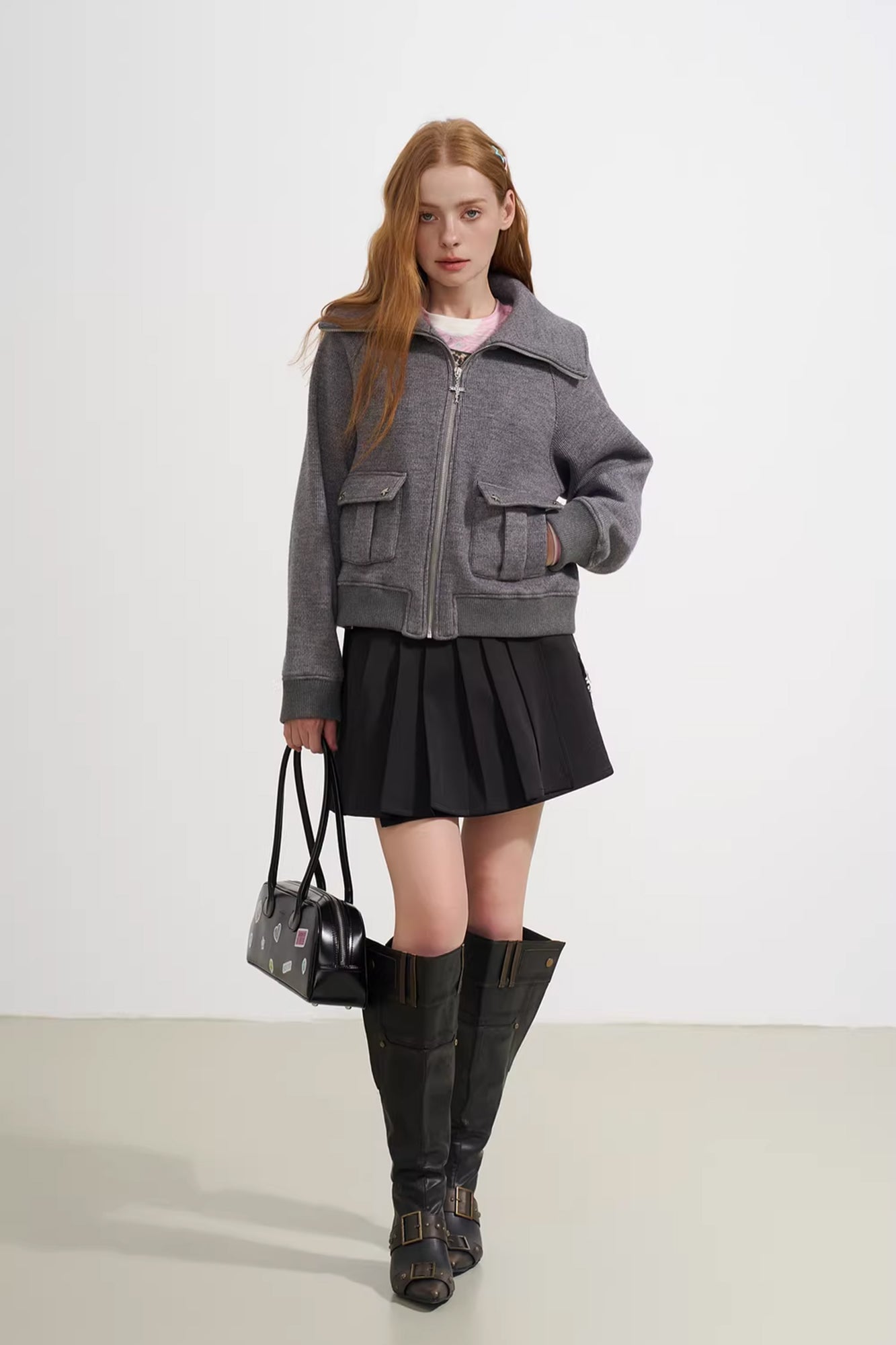 SOFITTE Utility Pockets Ribbed Jacket