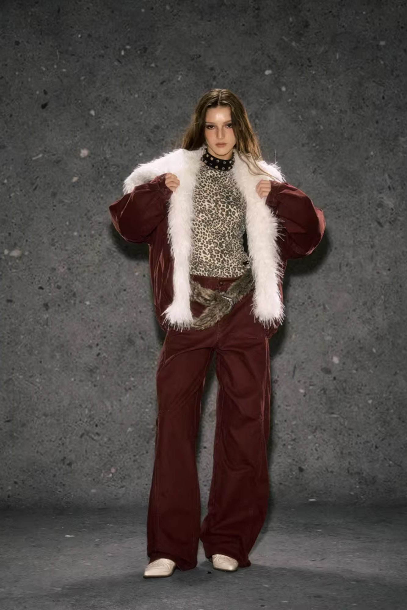 10AMSOTIIIIIIRED Detachable Faux-Fur Collar Puffer Jacket