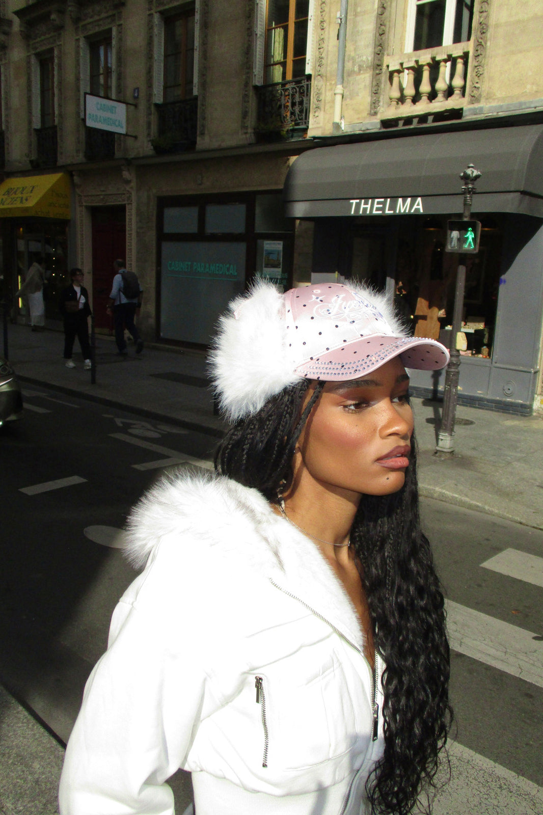 JYOSEI Script Logo Ear-Flap Baseball Cap