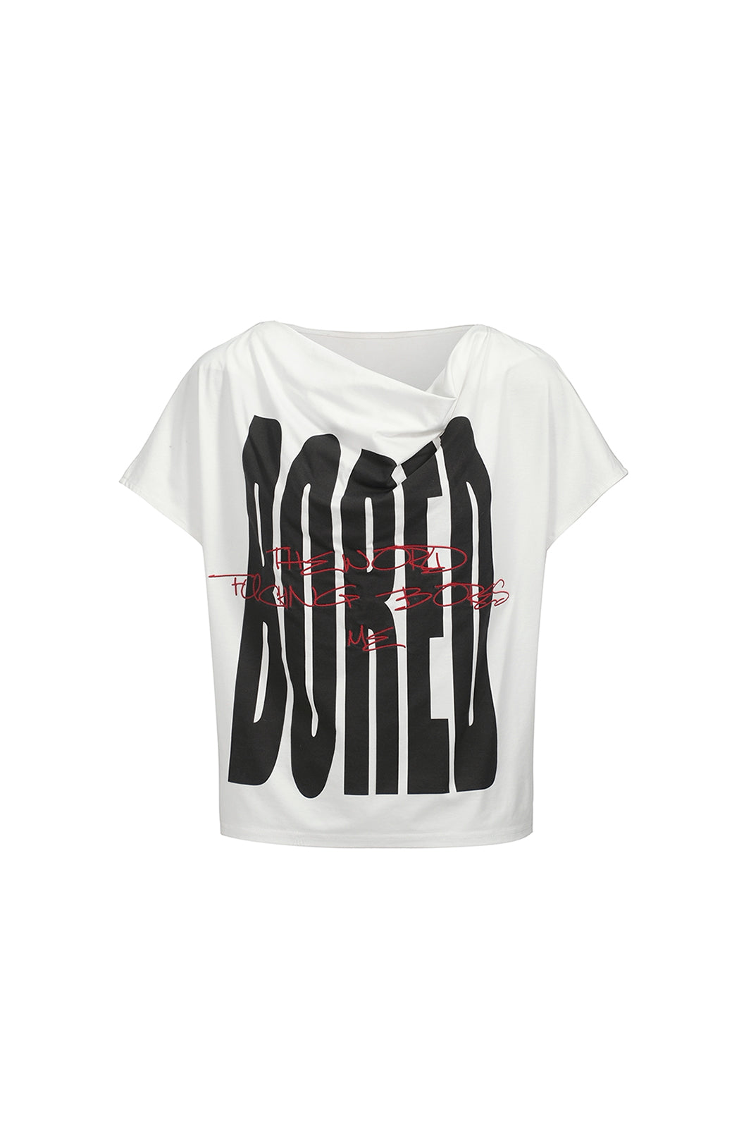 FULLTIDE BORED Graphic Asymmetrical T-Shirt