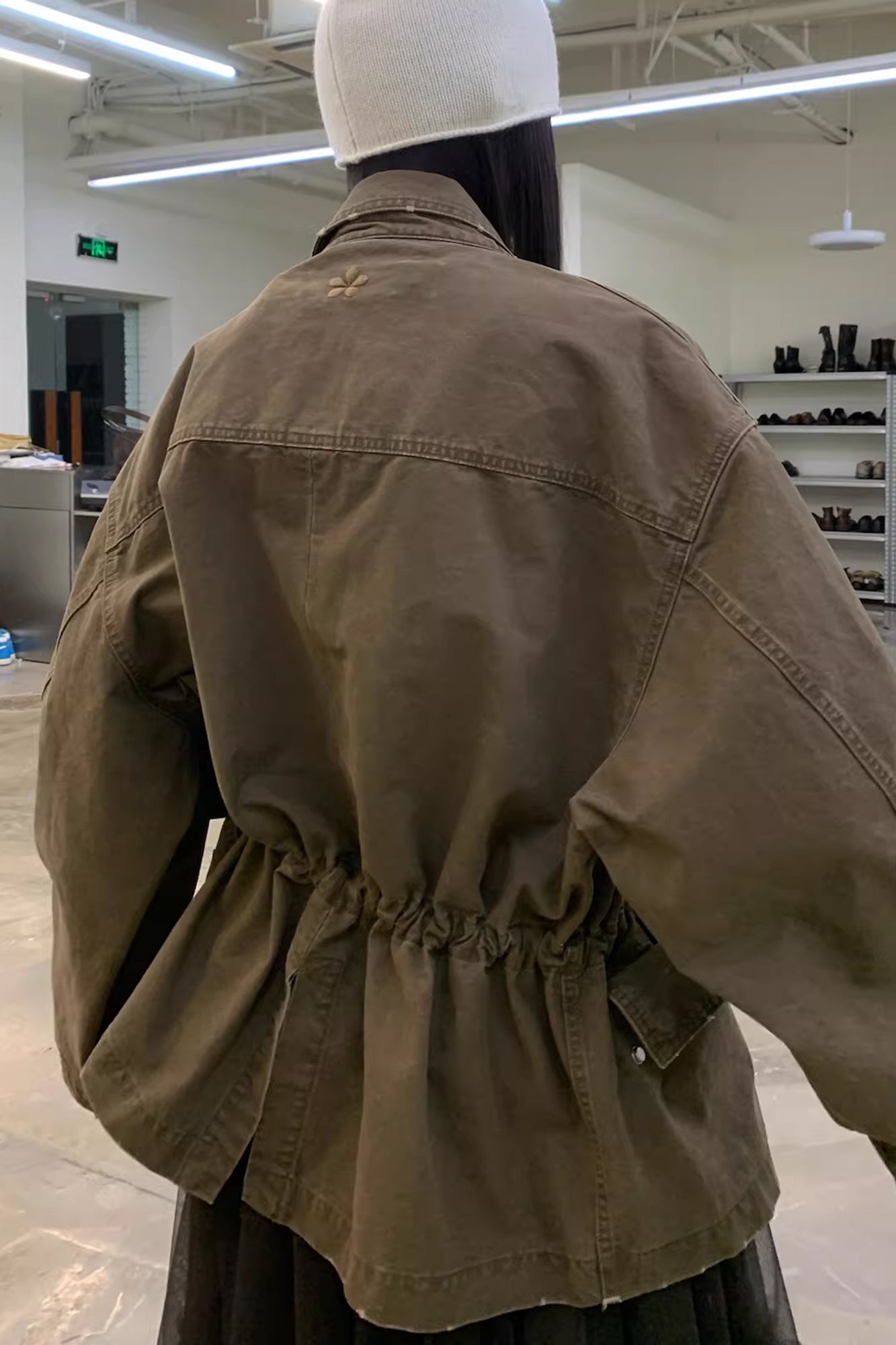 NEVERSEEZ Drawstring-Waist Utility Jacket