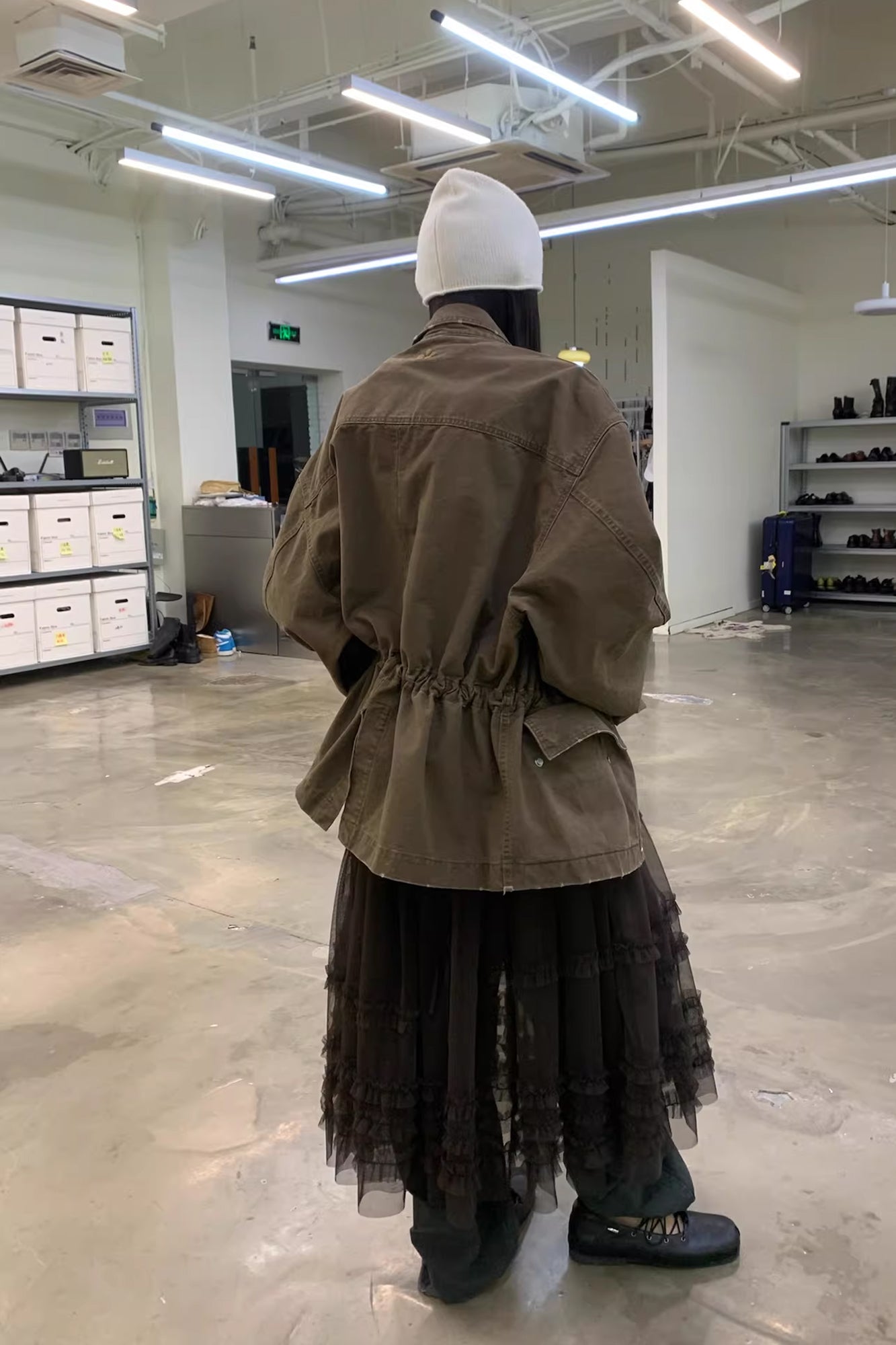 NEVERSEEZ Drawstring-Waist Utility Jacket