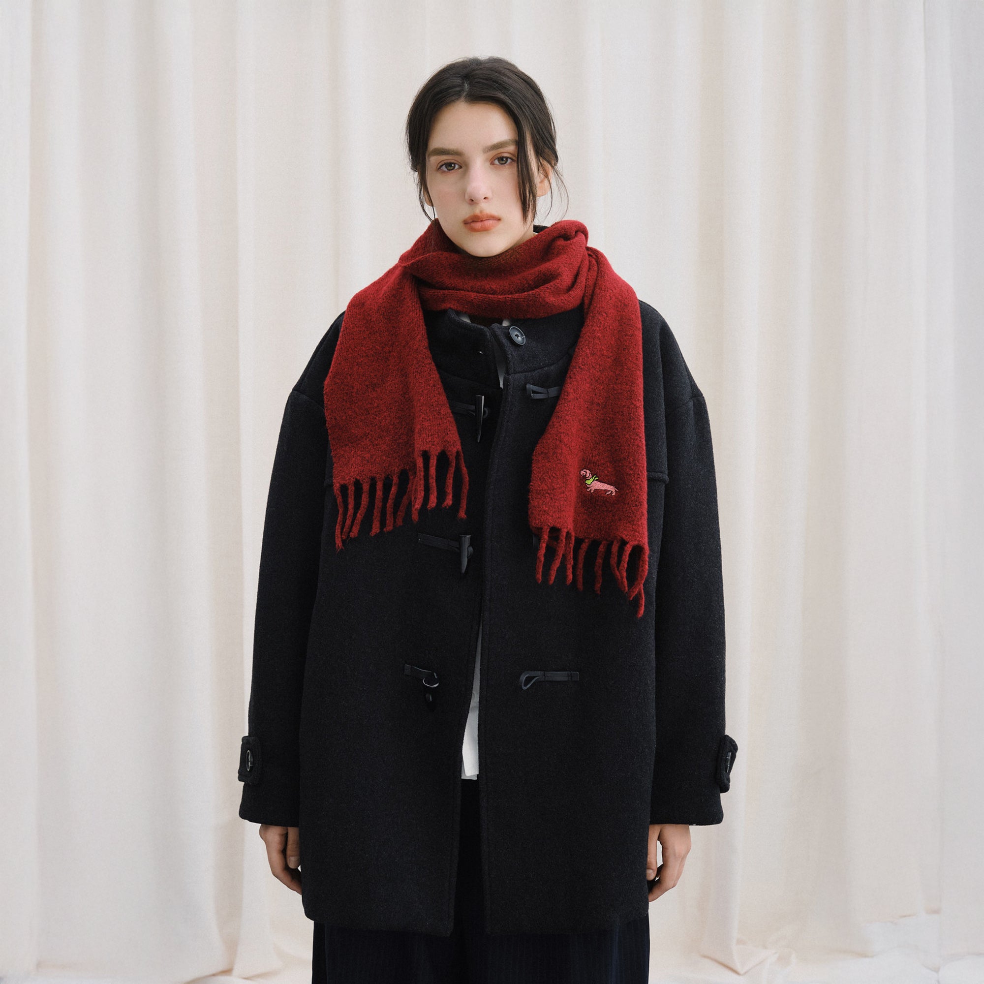 LIVINGTOWN Classic Toggle Wool-Blend Coat