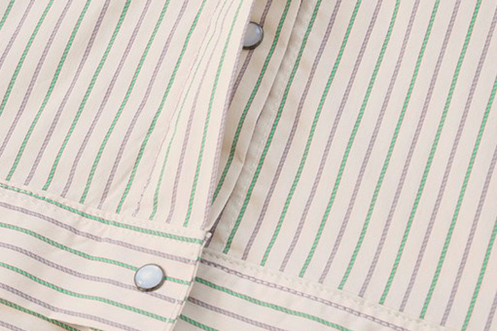 LIVINGTOWN Striped Beaded Drawcord Layered Collar Shirt