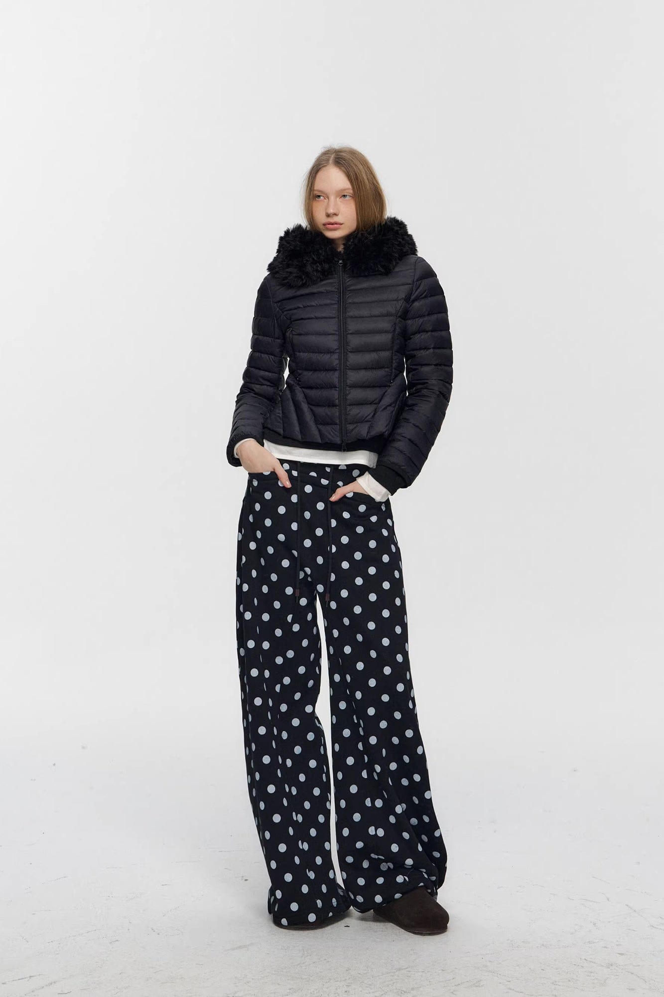 10AMSOTIIIIIIRED Detachable Faux-Fur Quilted Down Jacket