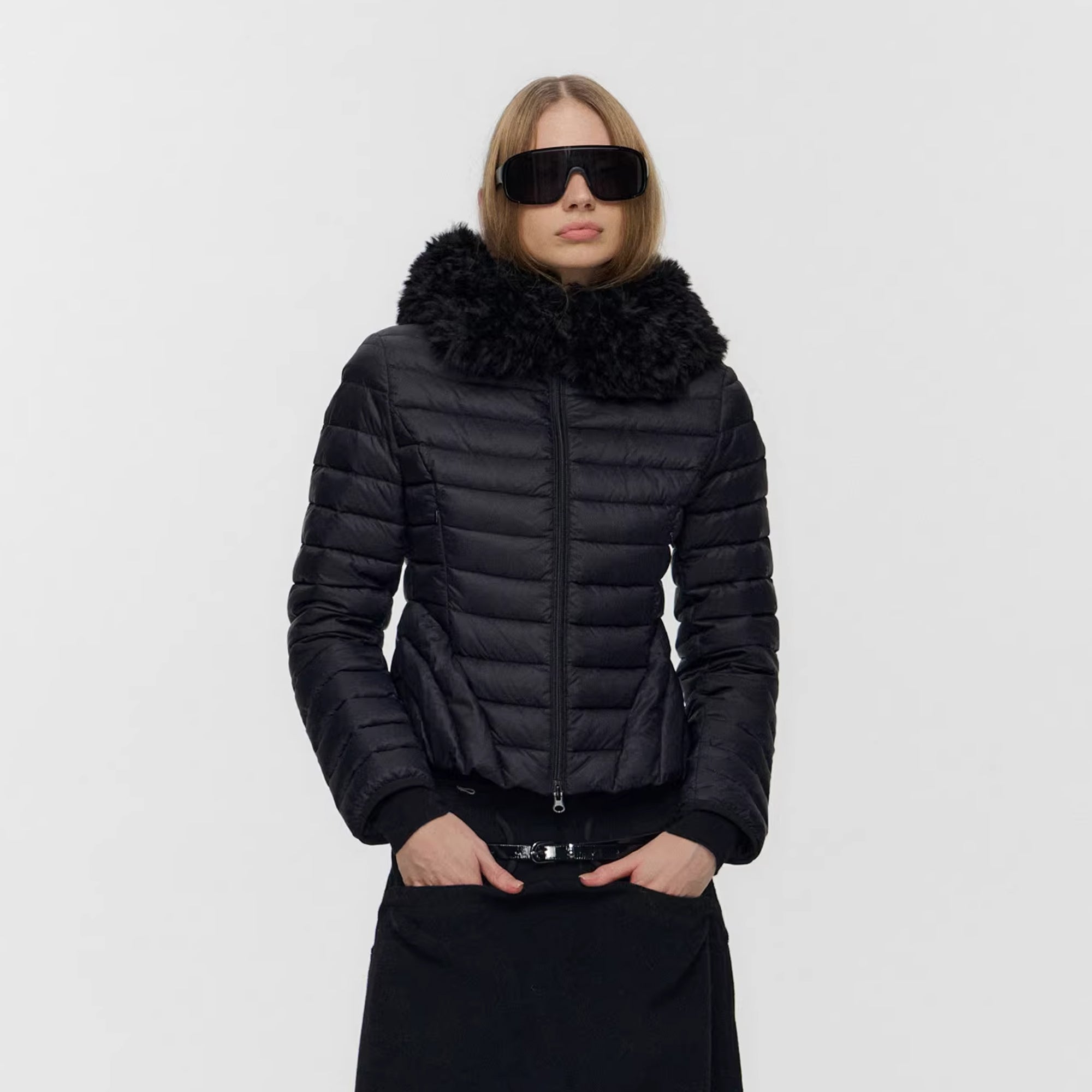 10AMSOTIIIIIIRED Detachable Faux-Fur Quilted Down Jacket