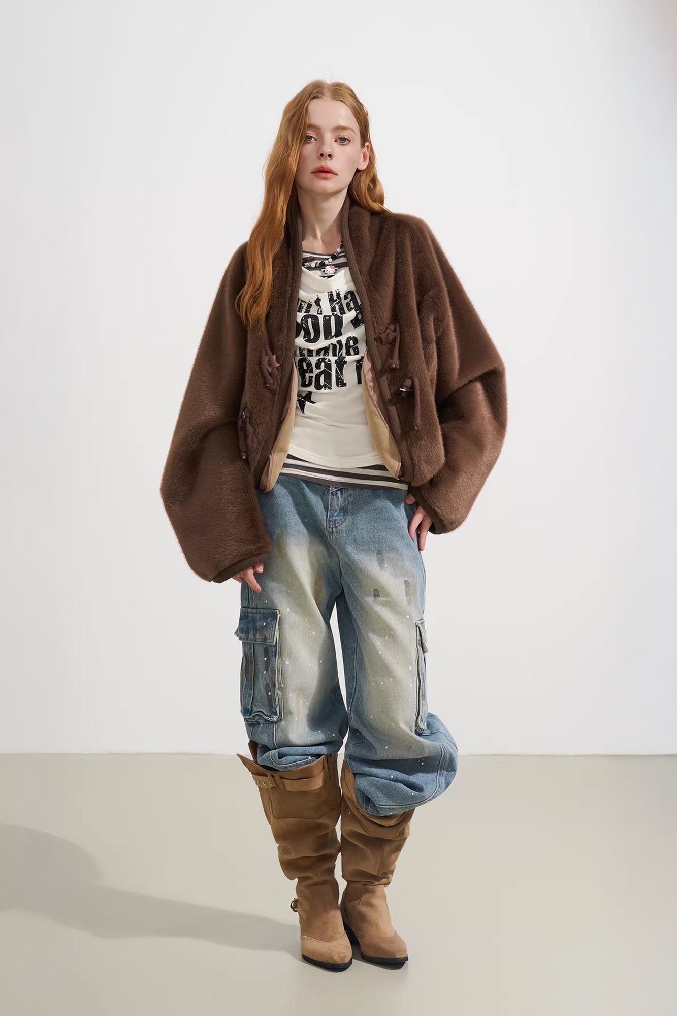 SOFITTE Toggle Faux-Fur Drop-Shoulder Oversized Jacket