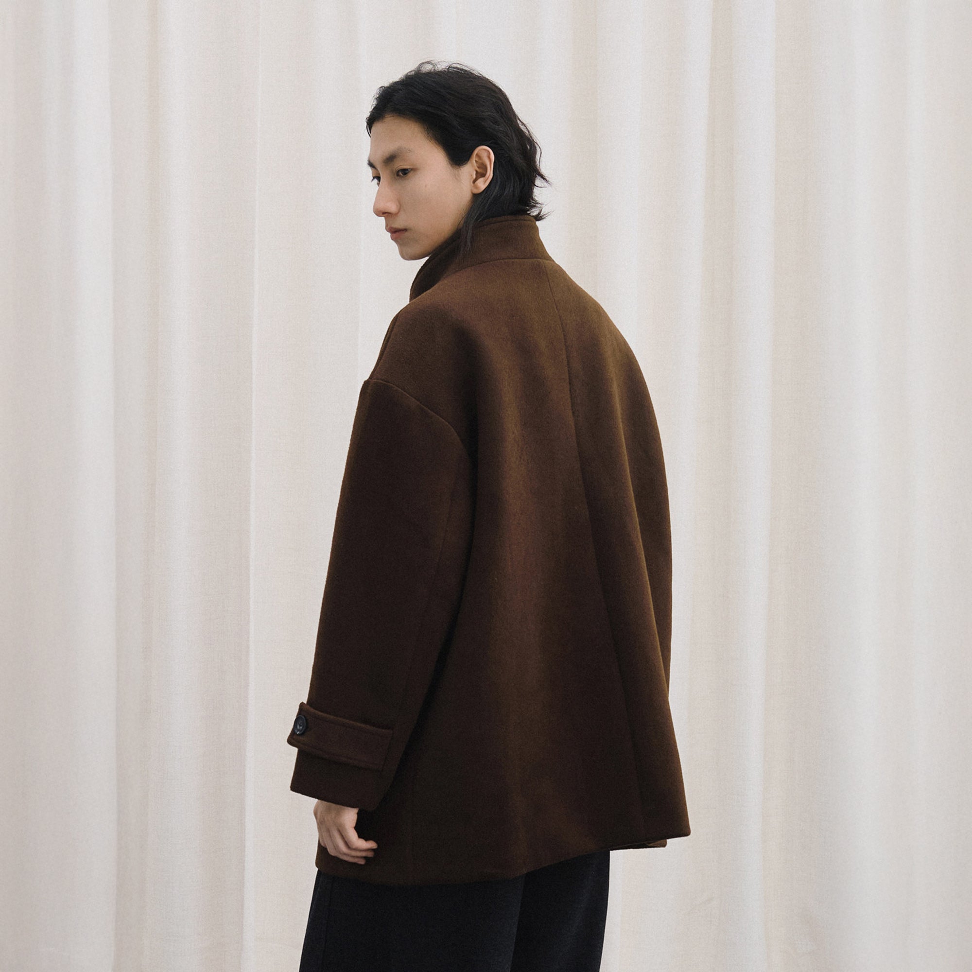 LIVINGTOWN Classic Toggle Wool-Blend Coat