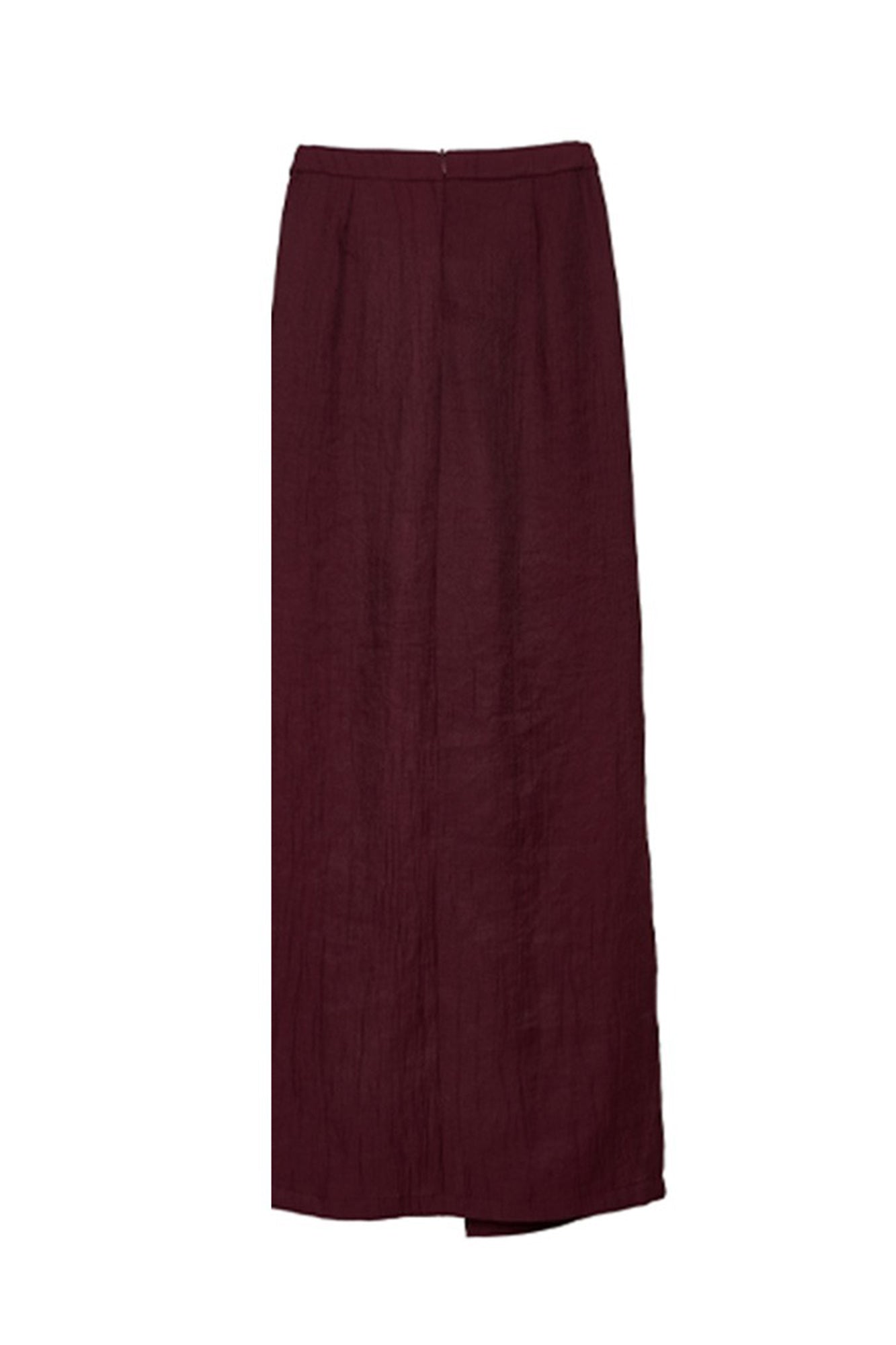 WUHEYIZUO Tie-Front Draped Panel Maxi Skirt