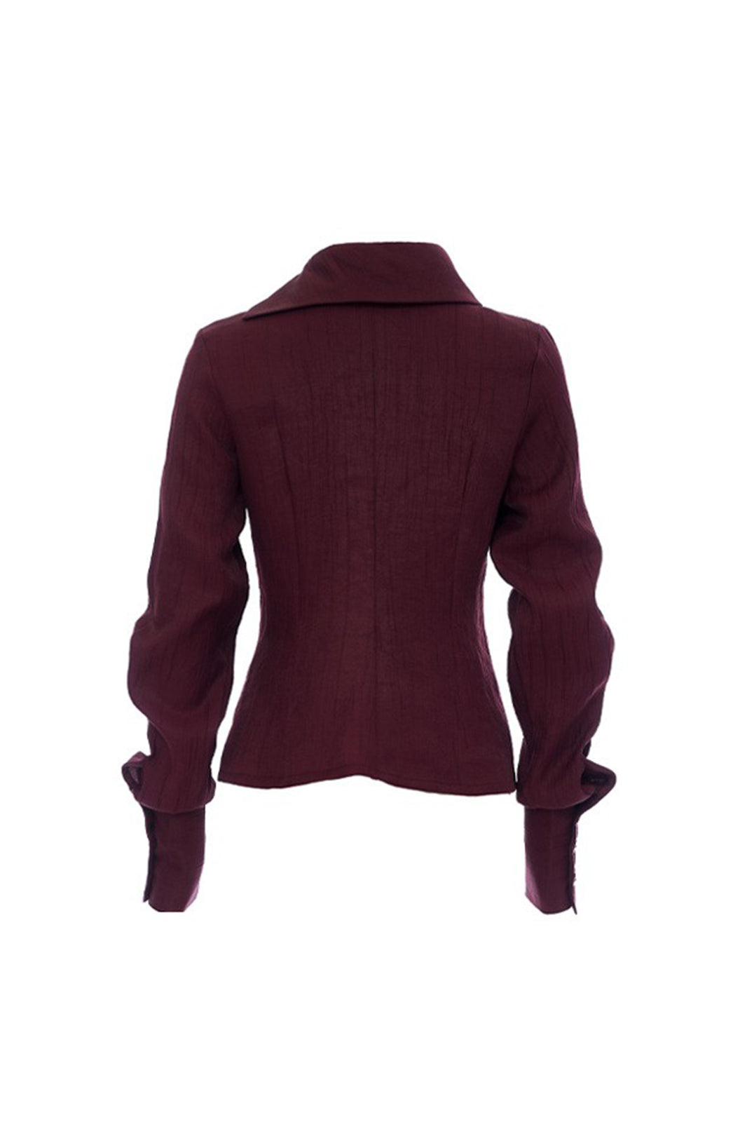 WUHEYIZUO Asymmetrical Curved Front Cinched Waist Shirt