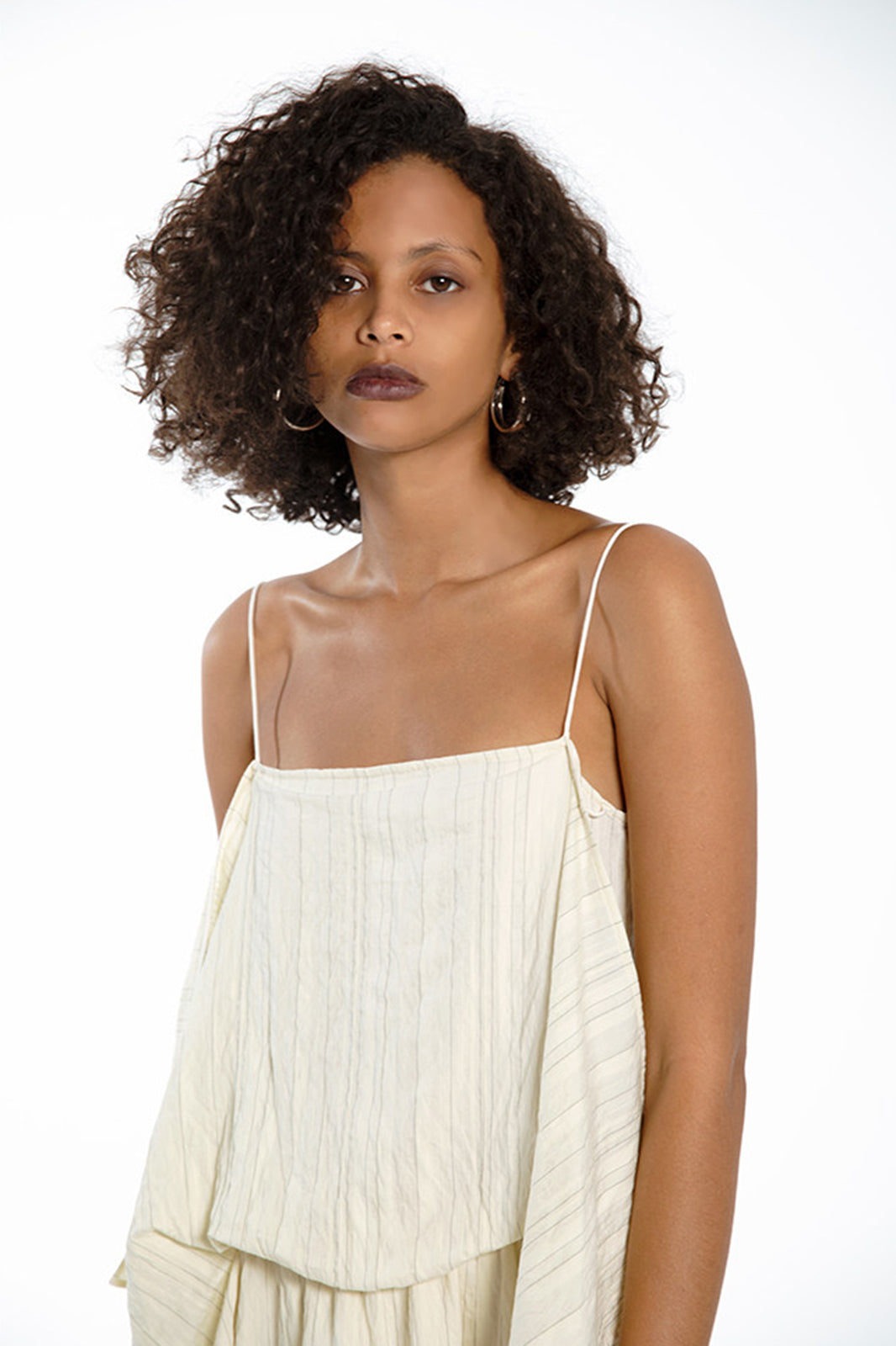 CAIRA Draped Panel Cami Midi Dress