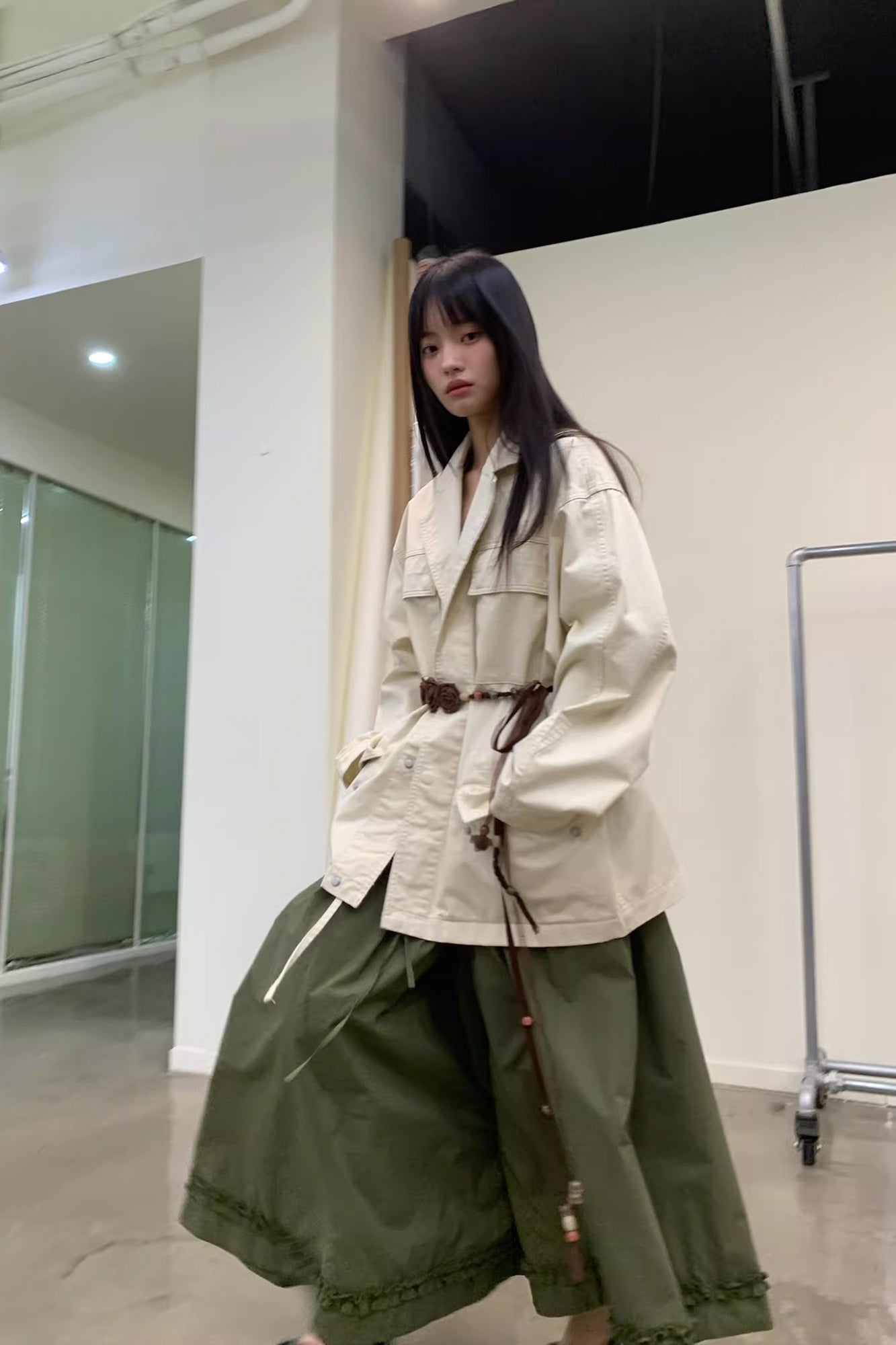 NEVERSEEZ Drawstring-Waist Utility Jacket