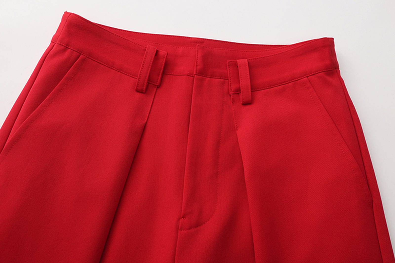 VANN VALRENCE Pleated Front Wide-Leg Trousers