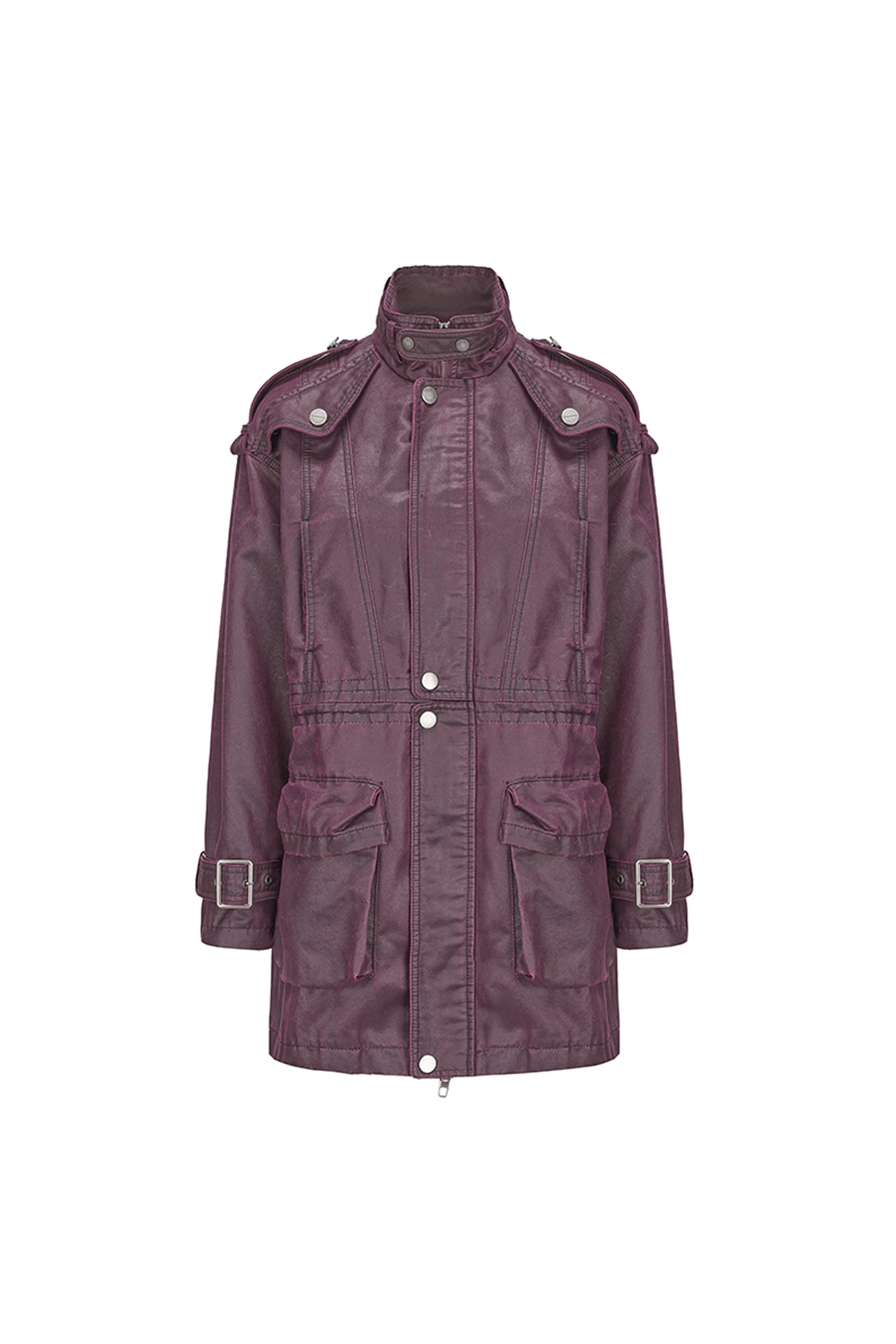 VANN VALRENCE Utility Belted Parka Jacket