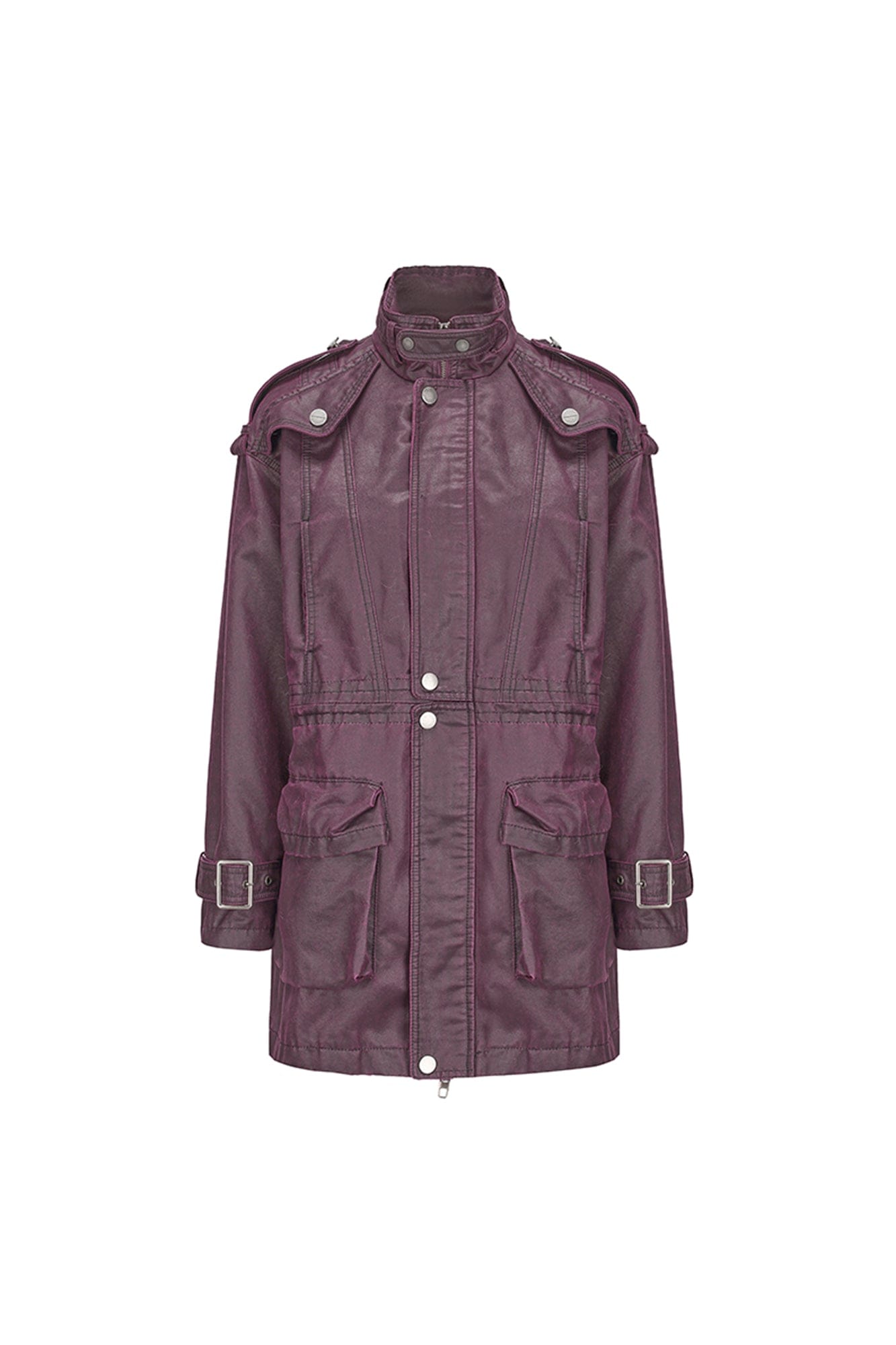 VANN VALRENCE Utility Belted Parka Jacket