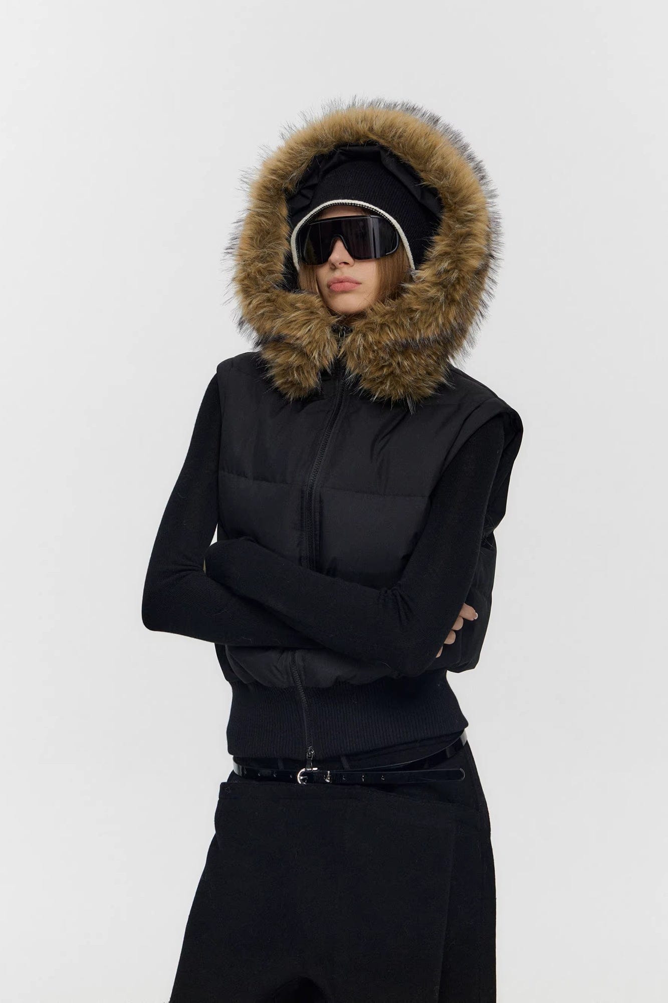 10AMSOTIIIIIIRED Detachable Sleeves Down Puffer Jacket